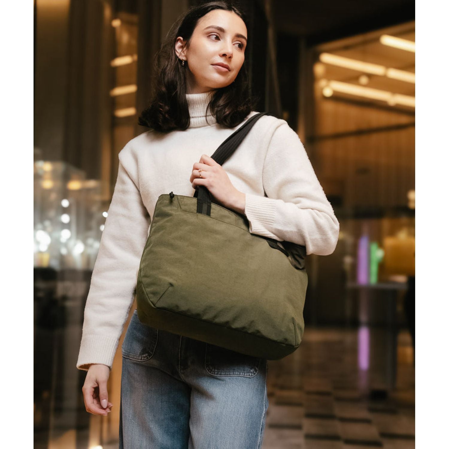 ALPAKA Flight Tote Bag (S) Axoflux 400D Ripstop Nylon (Green)