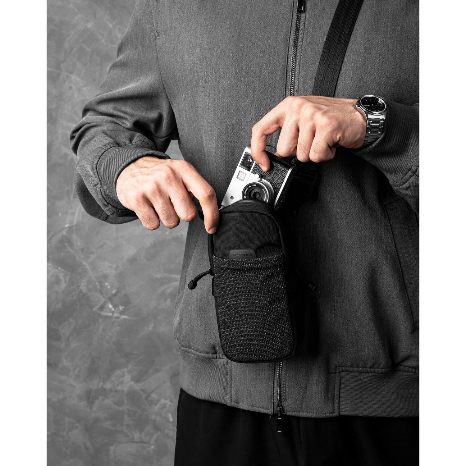 ALPAKA Modular Shoulder Pocket Max Nylon Washed Axoflux 400D (Black)