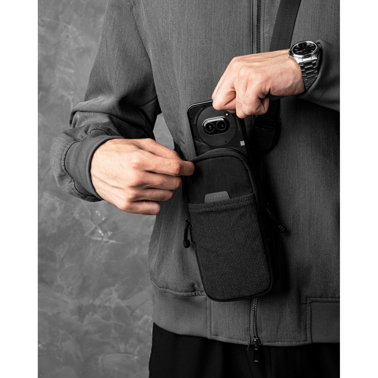 ALPAKA Modular Shoulder Pocket Max Nylon Washed Axoflux 400D (Black)