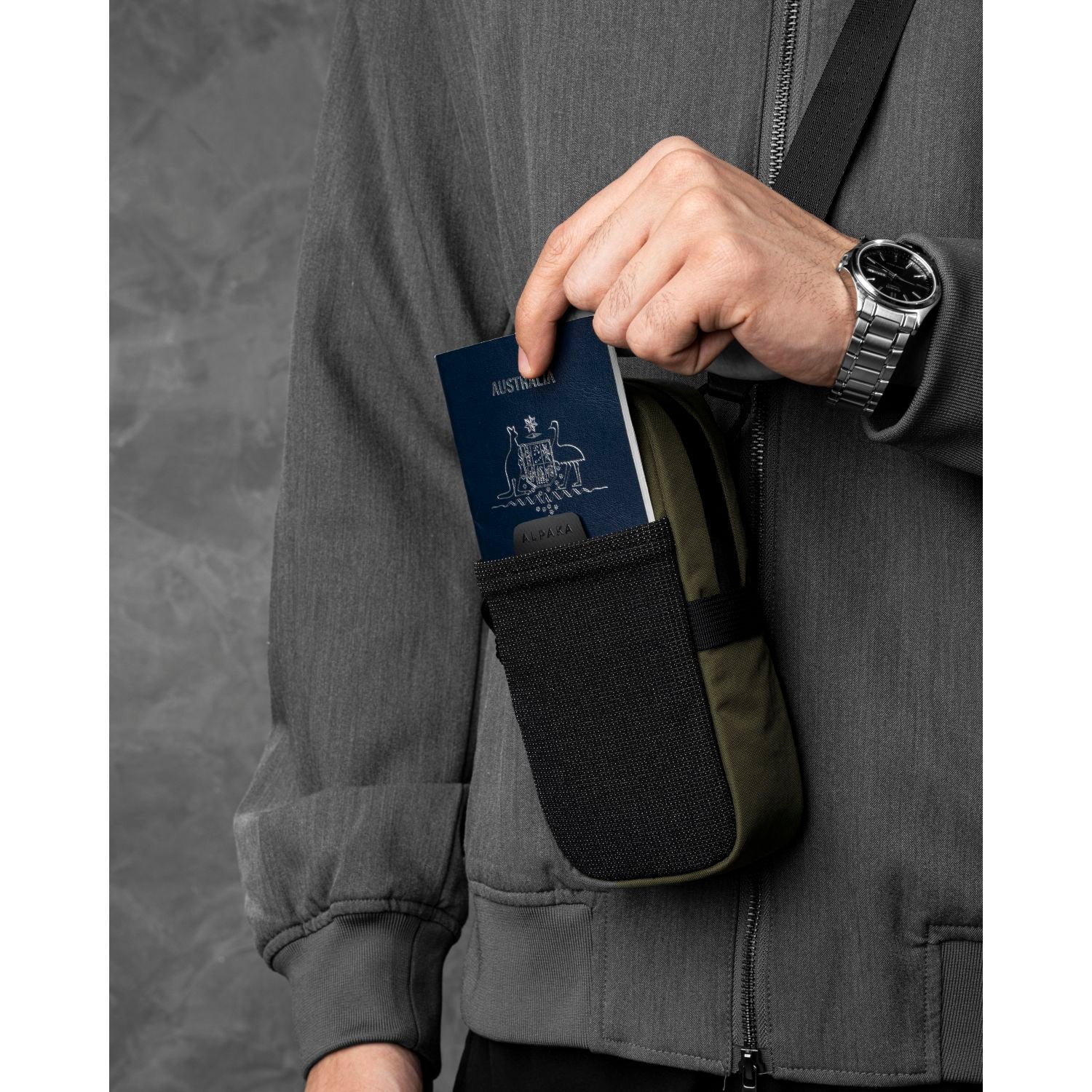 ALPAKA Modular Shoulder Pocket Max Nylon Washed Axoflux 400D (Green)