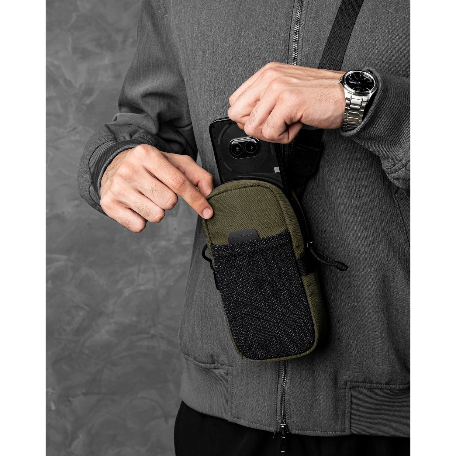 ALPAKA Modular Shoulder Pocket Max Nylon Washed Axoflux 400D (Green)