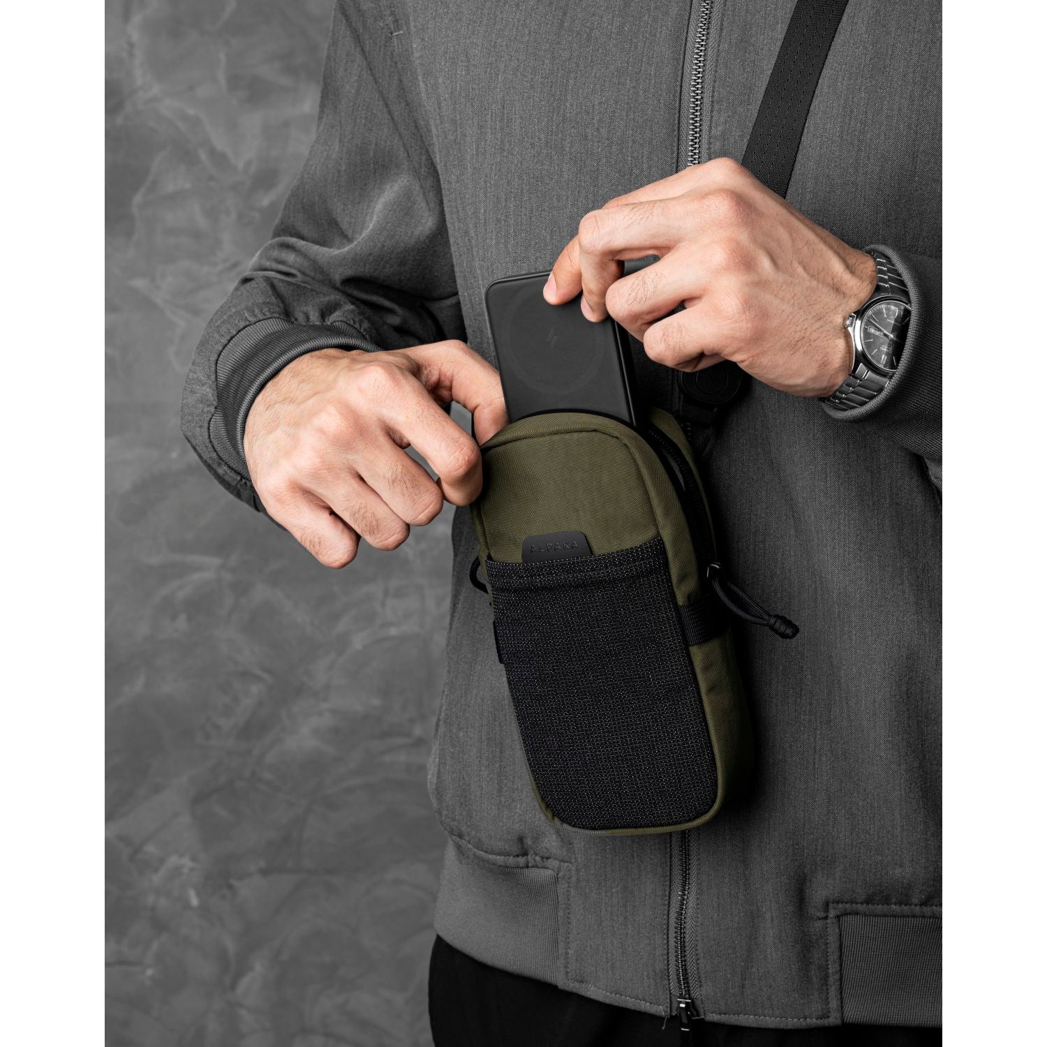 ALPAKA Modular Shoulder Pocket Max Nylon Washed Axoflux 400D (Green)