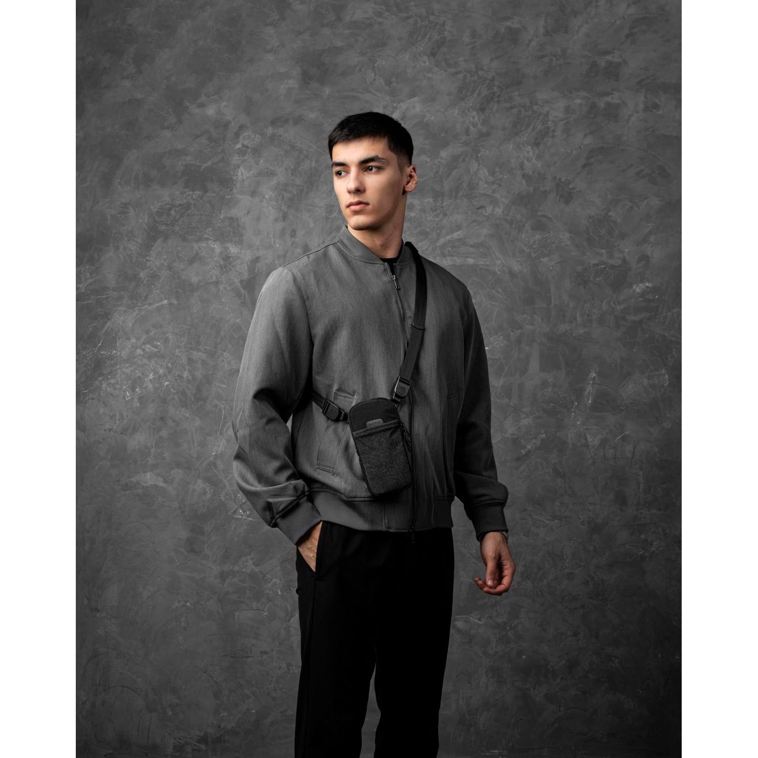 ALPAKA Modular Shoulder Pocket Slim Nylon Washed Axoflux 400D (Black)