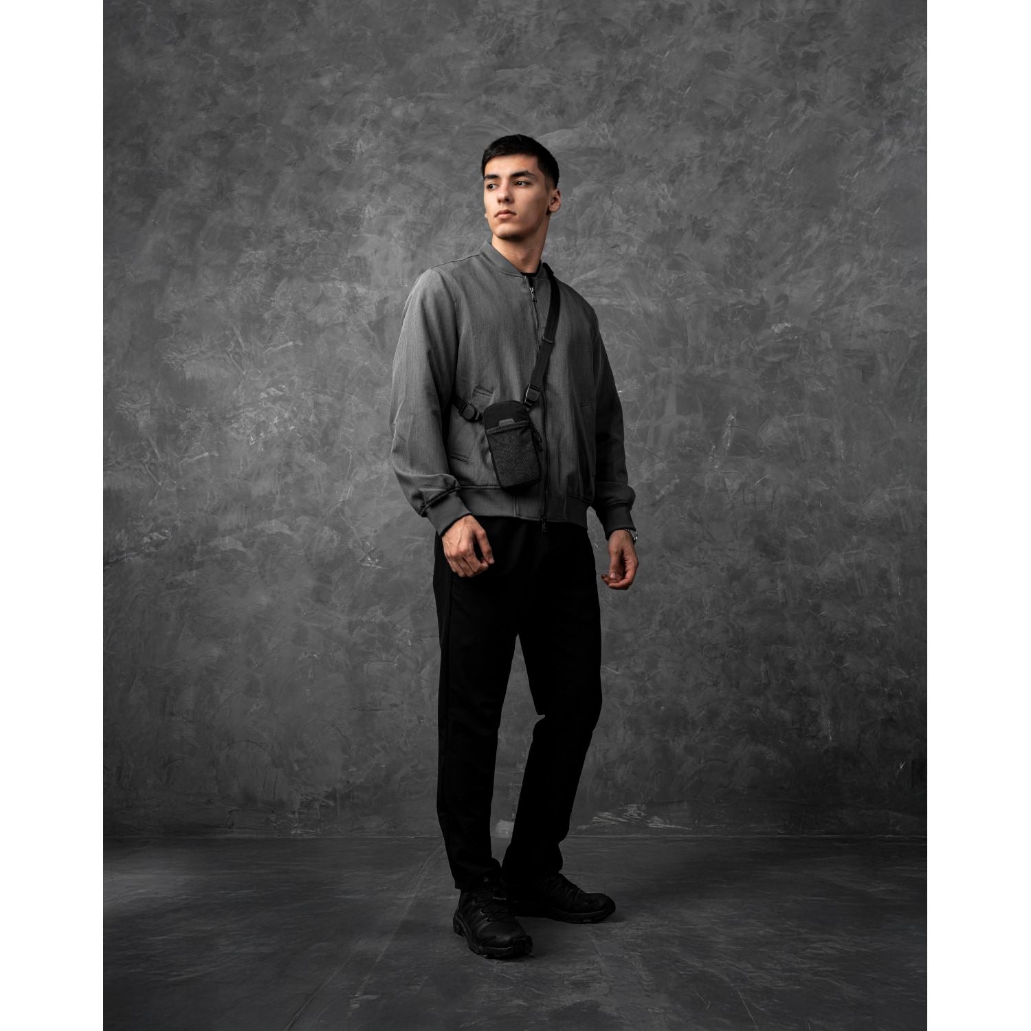 ALPAKA Modular Shoulder Pocket Slim Nylon Washed Axoflux 400D (Black)