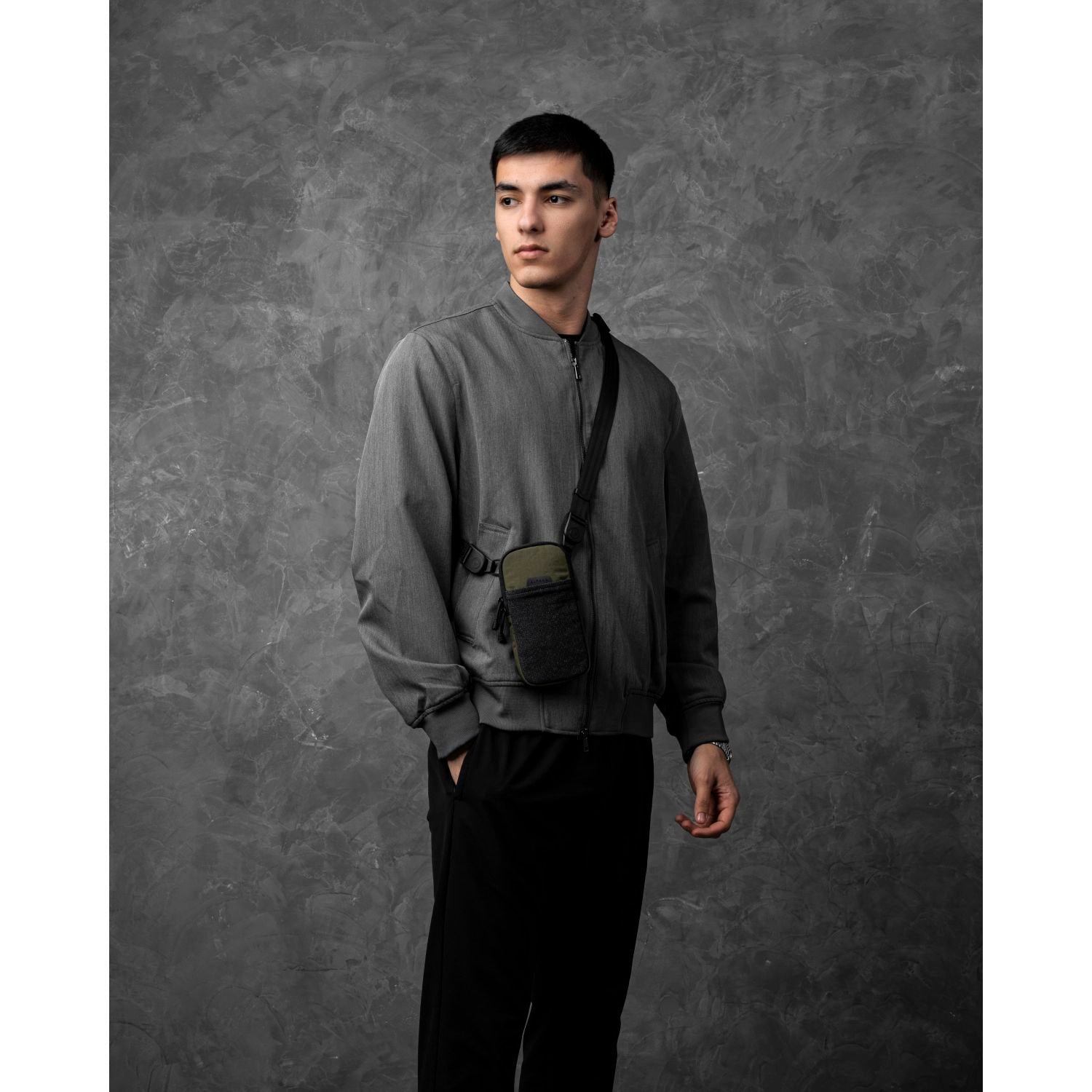 ALPAKA Modular Shoulder Pocket Slim Nylon Washed Axoflux 400D (Green)