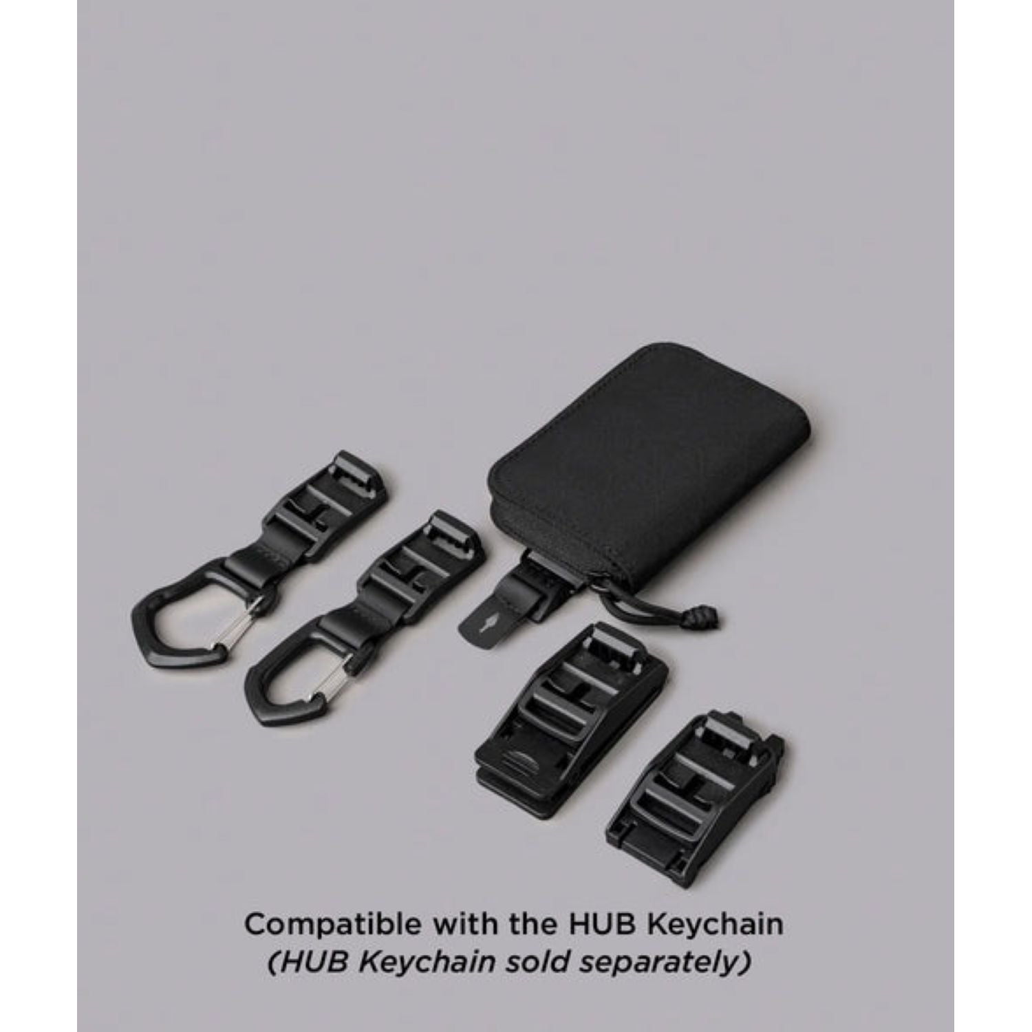 ALPAKA Zip Coin Wallet Axogrid 210D (Black)