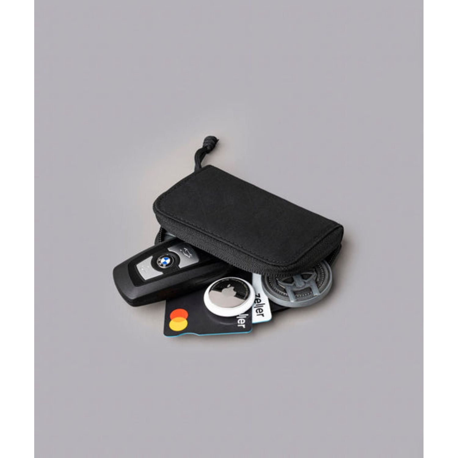 ALPAKA Zip Coin Wallet Axogrid 210D (Black)