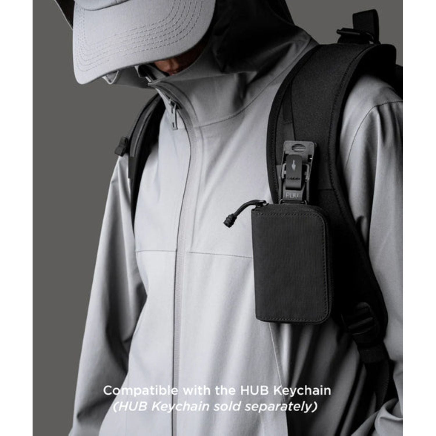 ALPAKA Zip Coin Wallet Axogrid 210D (Black)