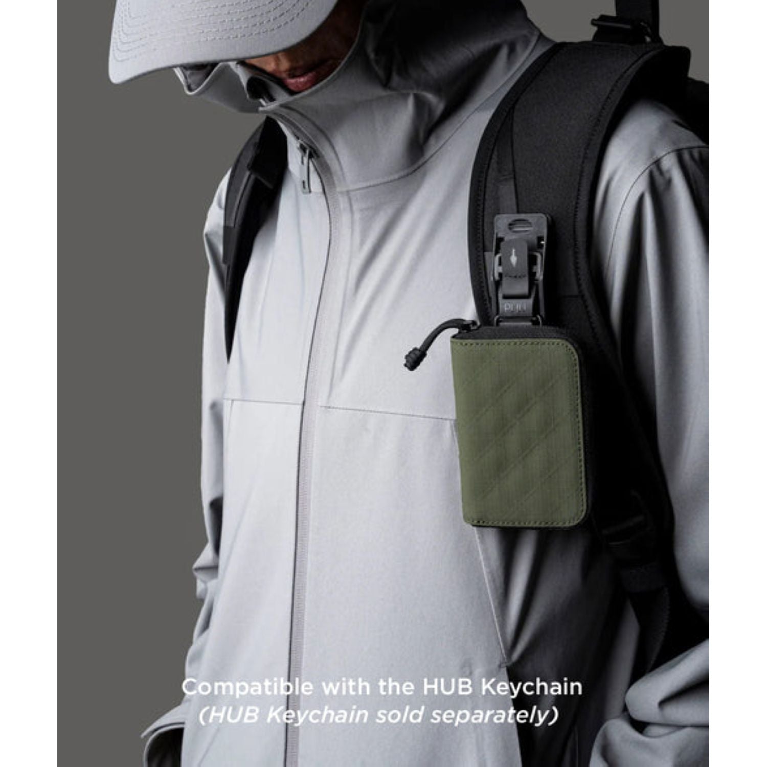 ALPAKA Zip Coin Wallet Axogrid 210D (Green)