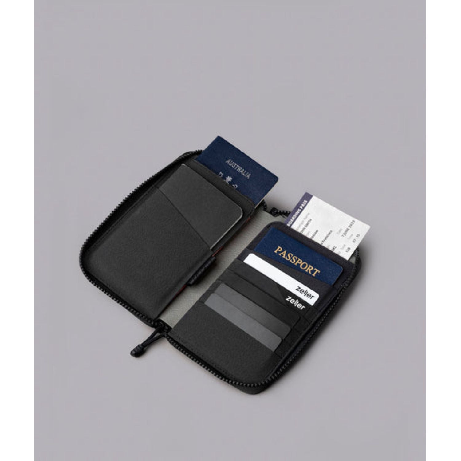 ALPAKA Zip Passport Wallet Axogrid 300D (Black)