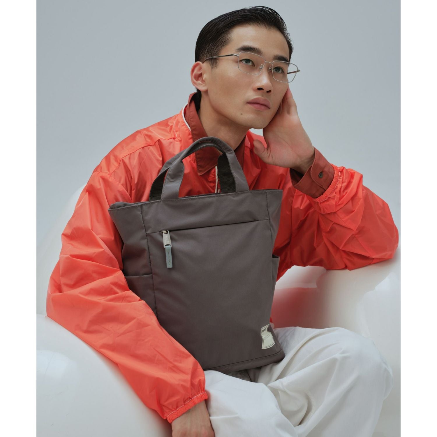 Anello Circle Tote Backpack (Grey)