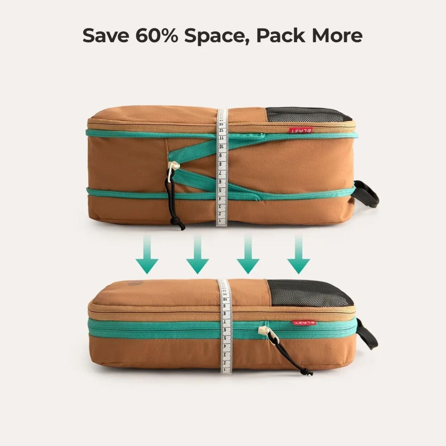 Bagsmart Blast 6-In-1 Compression Packing Cubes (Bran)