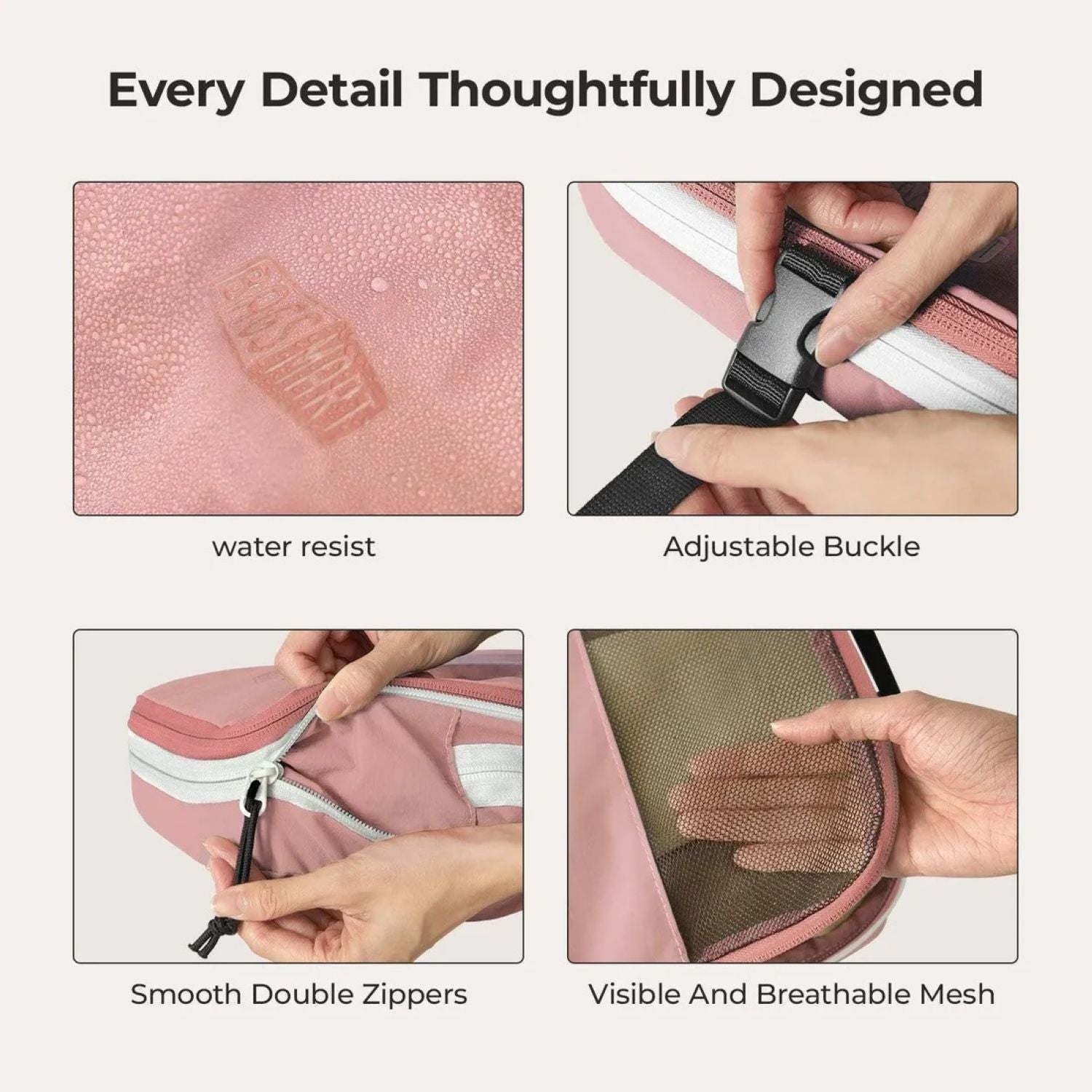 Bagsmart Blast 6-In-1 Compression Packing Cubes (Rose Dawn)