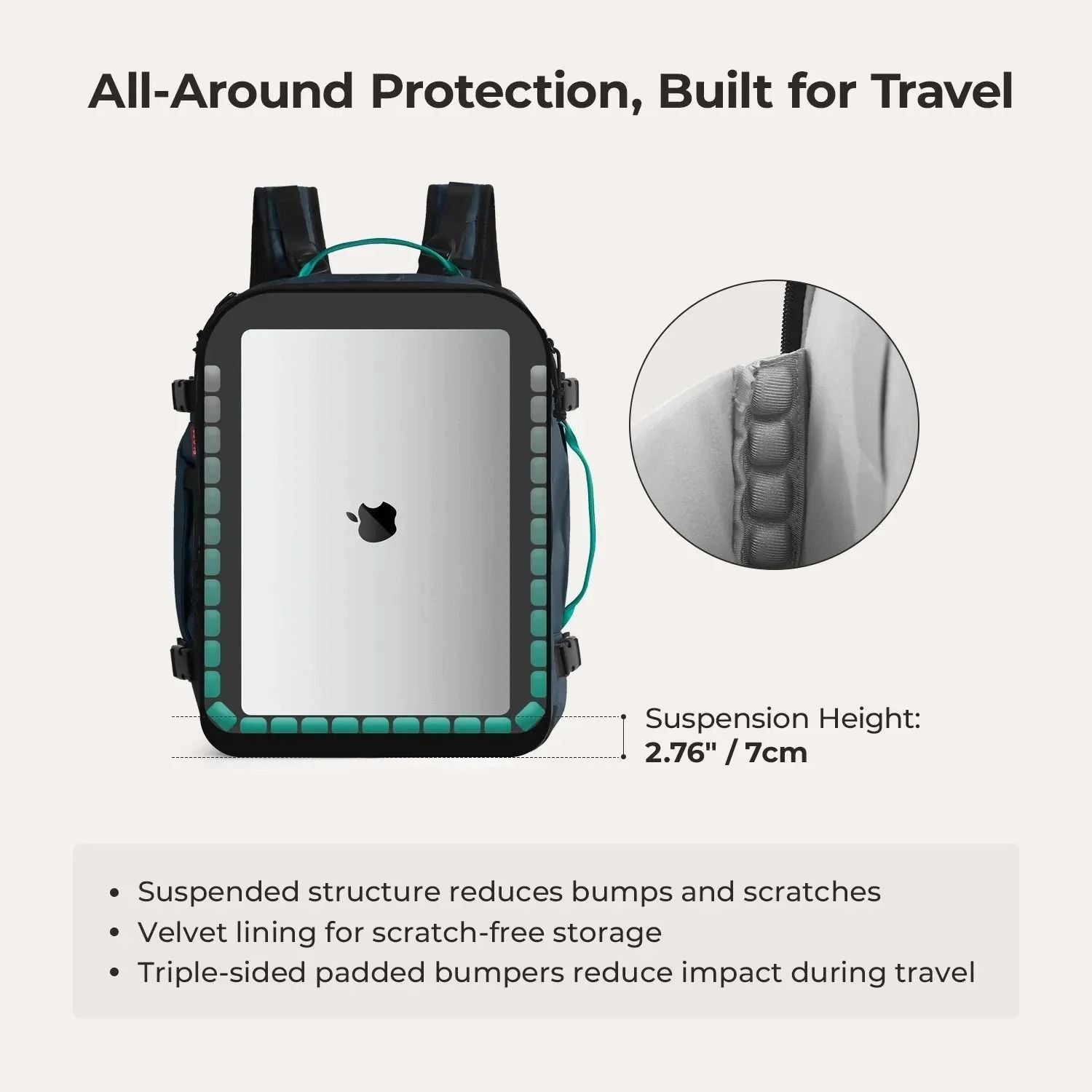 Bagsmart Blast Pro Quick Access Carry On Travel Backpack 40L (Navy Blue)