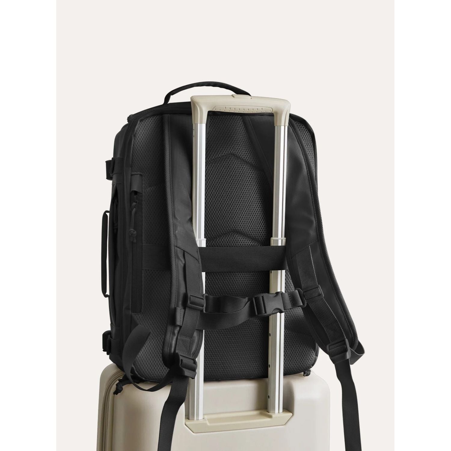 Bagsmart Blast Quick Access Carry On Travel Backpack - 28L-38L Extended (TPU) (Black)