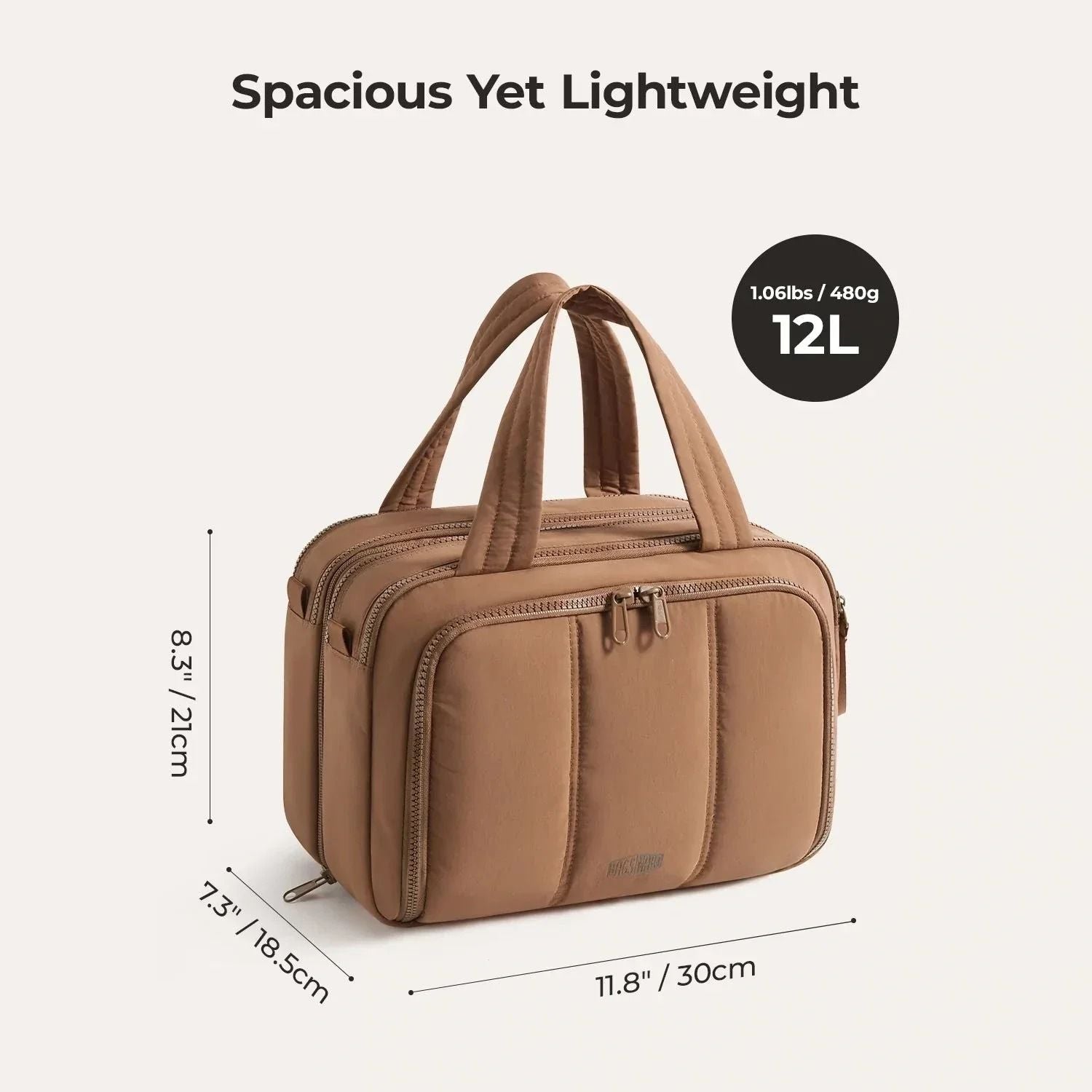 Bagsmart Crush Hanging Toiletry Bag (Brown)