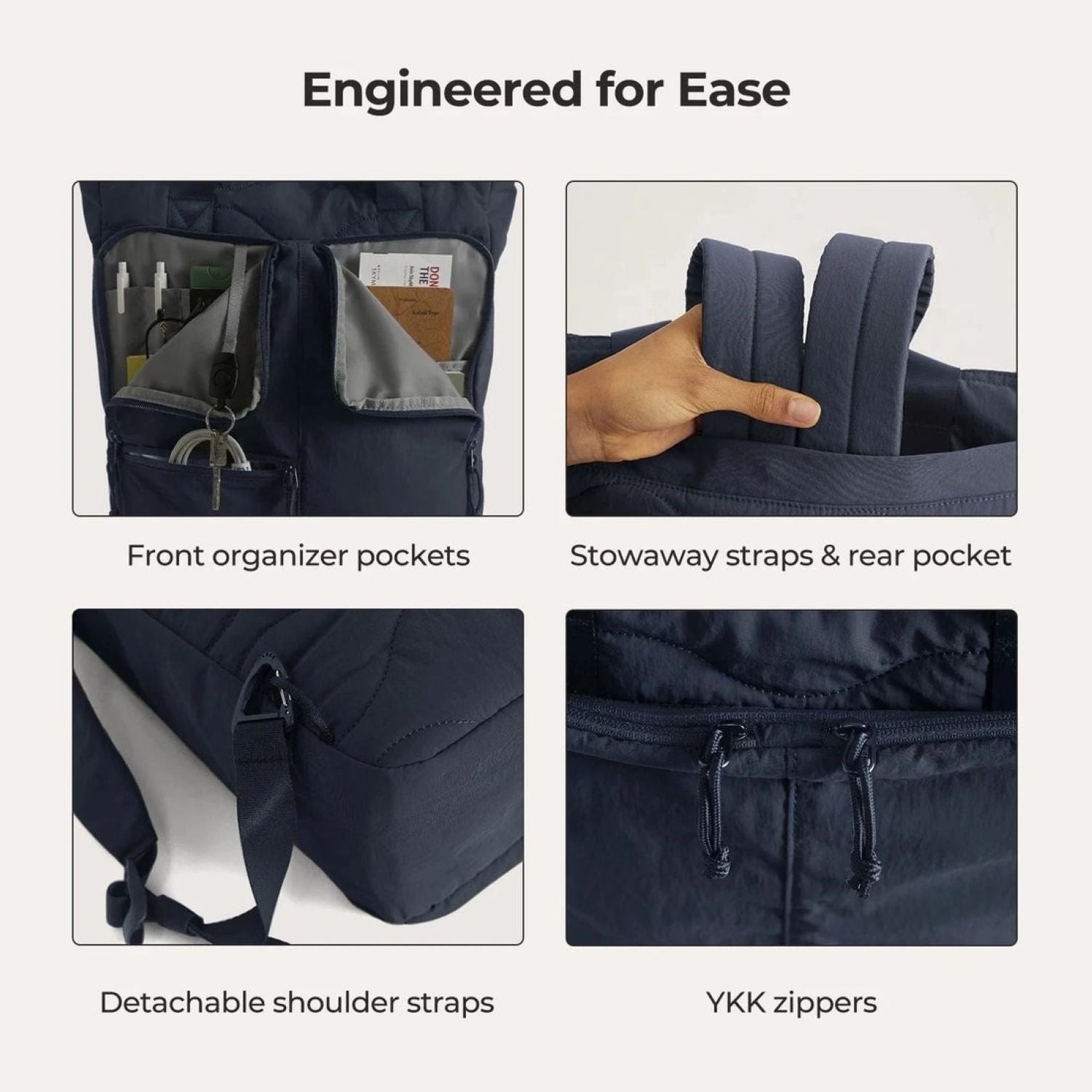 Bagsmart Paz Laptop Totepack 20L (Dark Blue)