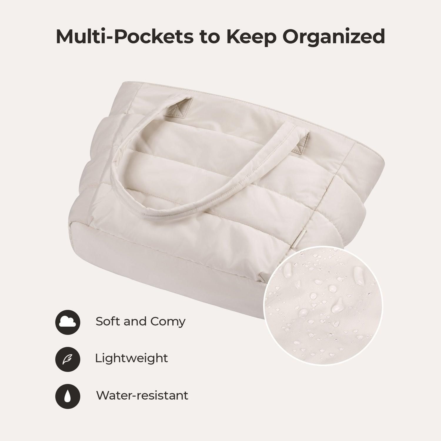 Bagsmart Zora Puffy Tote 20L (Beige)