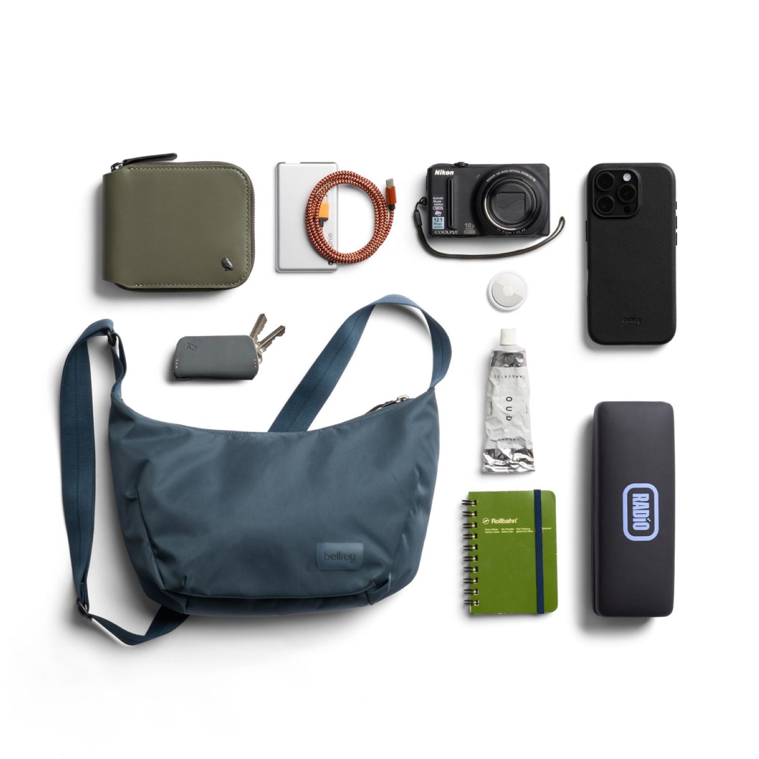 Bellroy Laneway Crescent Bag 2.5L - Bluesteel