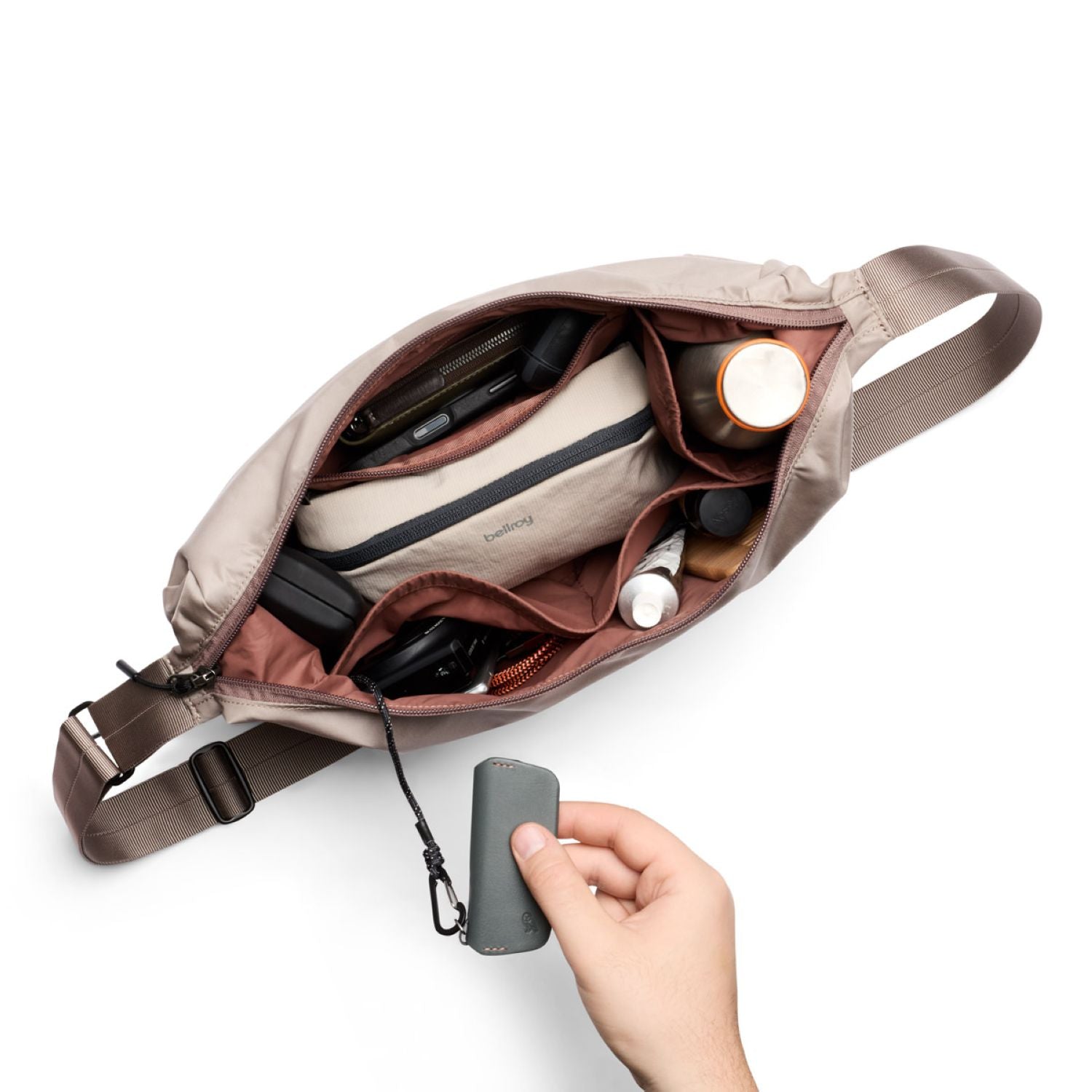 Bellroy Laneway Crescent Bag 7L - Fawn