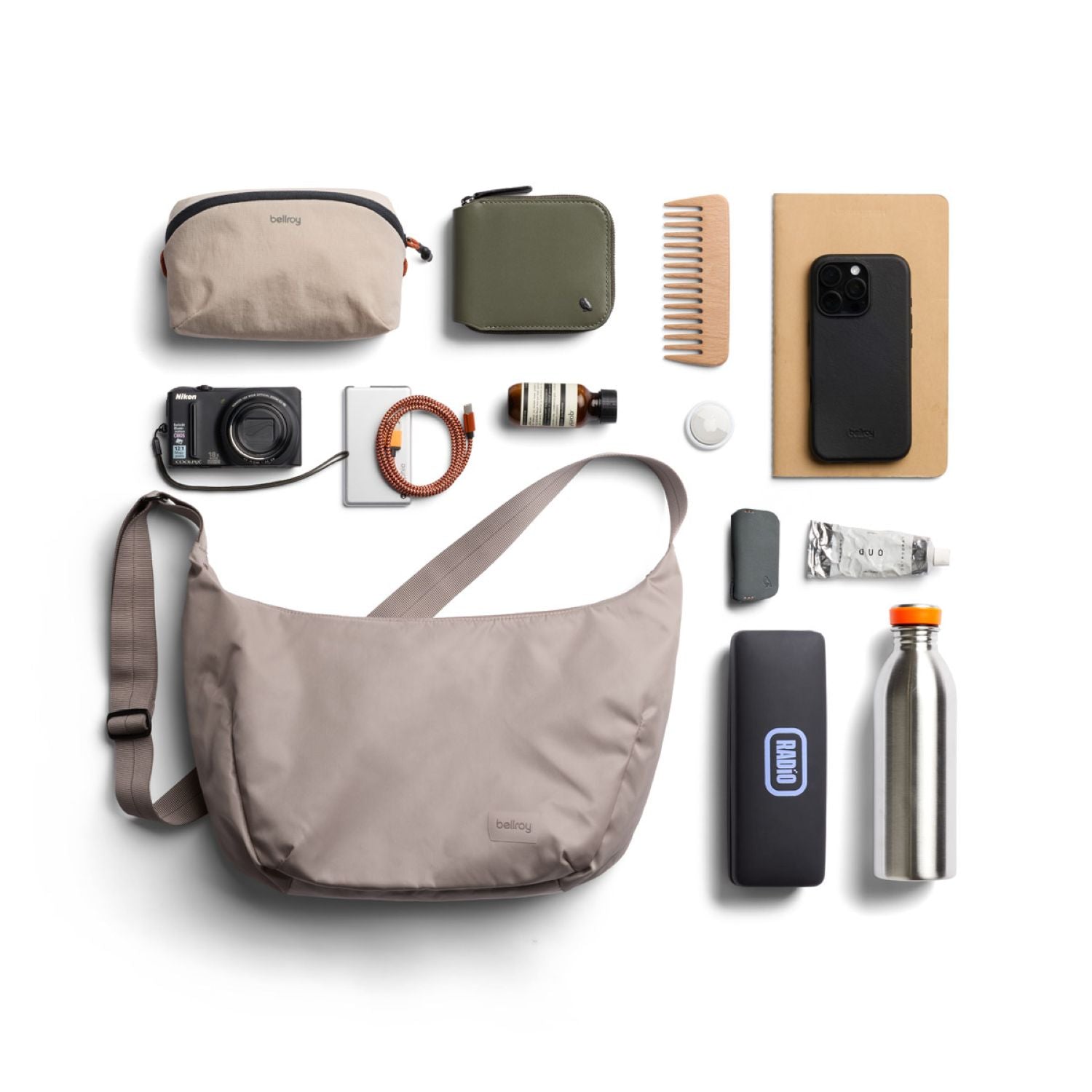 Bellroy Laneway Crescent Bag 7L - Fawn