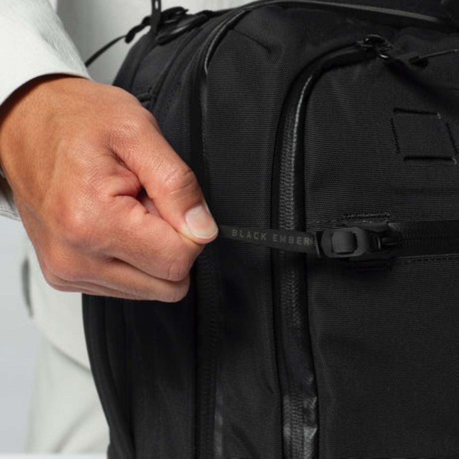 Black Ember Forge Convertible Travel Backpack Embertex Pfas Free 30-40L - Jet Black