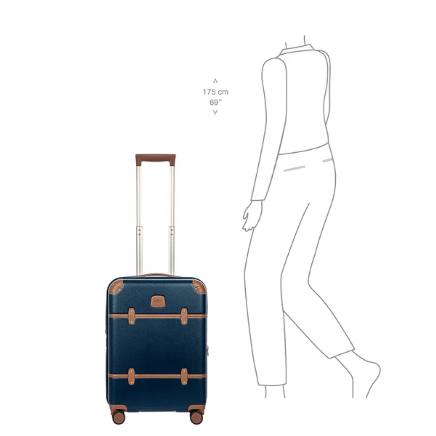 Bric'S Bellagio 21" Carry-On Spinner Expandable (Blue/Tan)