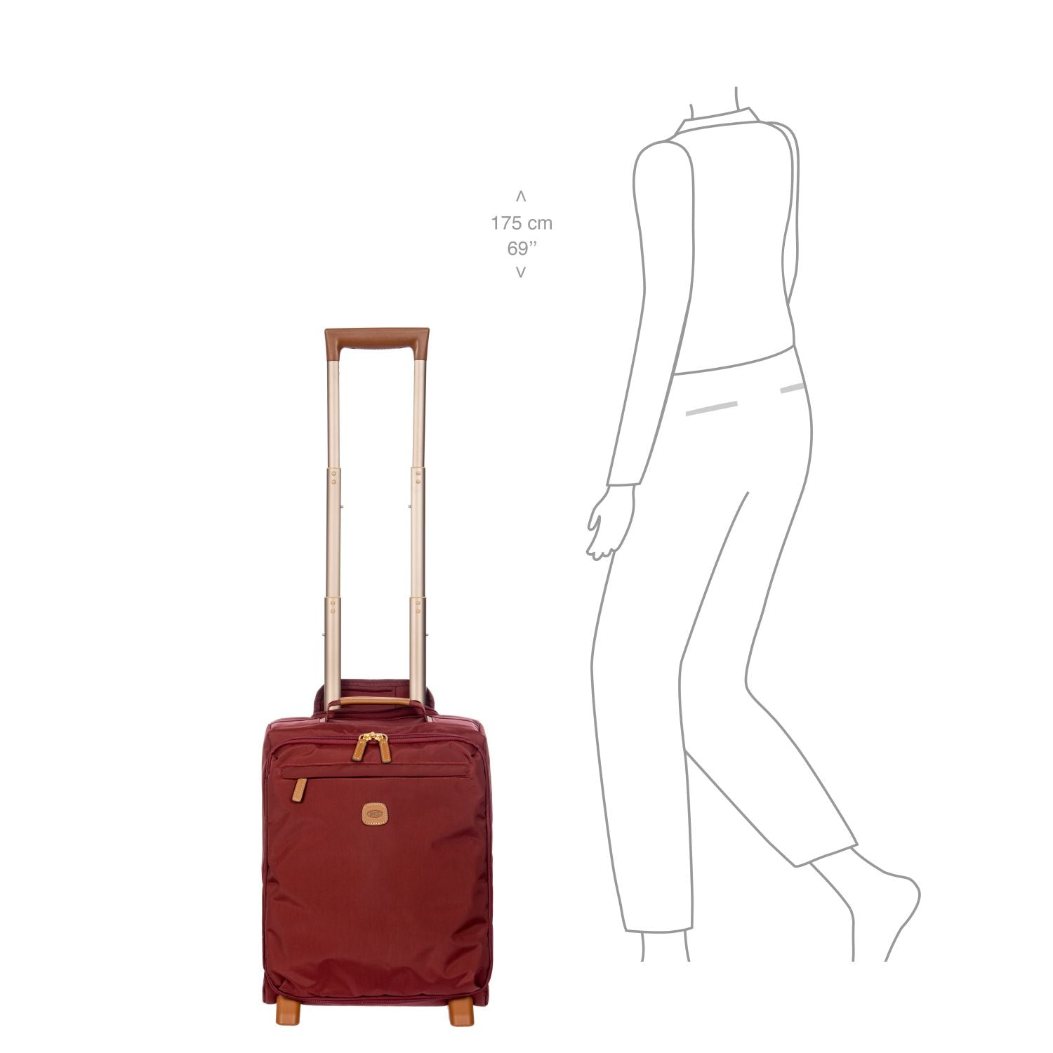 Bric's X-Travel 17.5" Underseat Trolley (Bordeaux)
