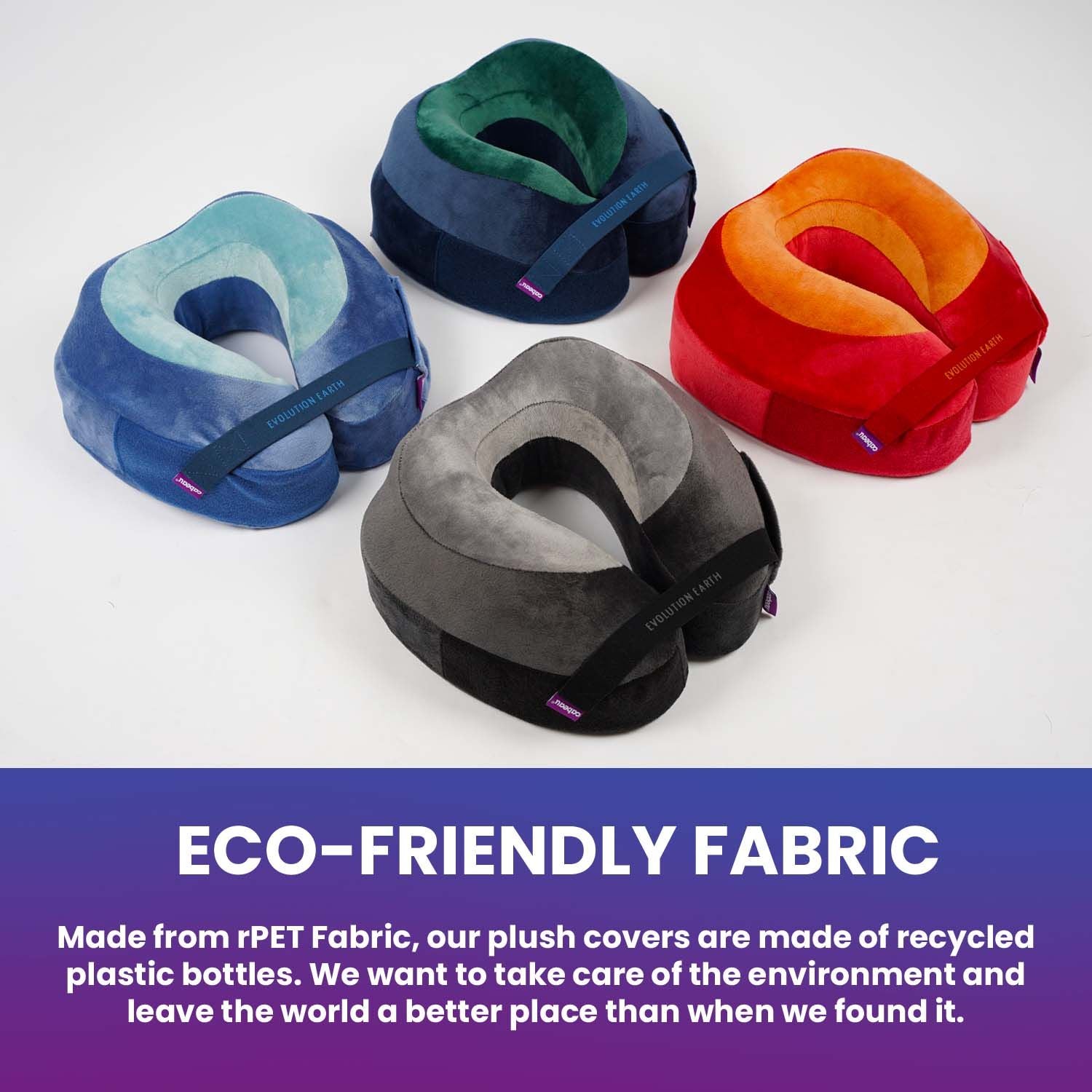 Cabeau Evolution Earth Deluxe Travel Pillow - Terra Blue Green