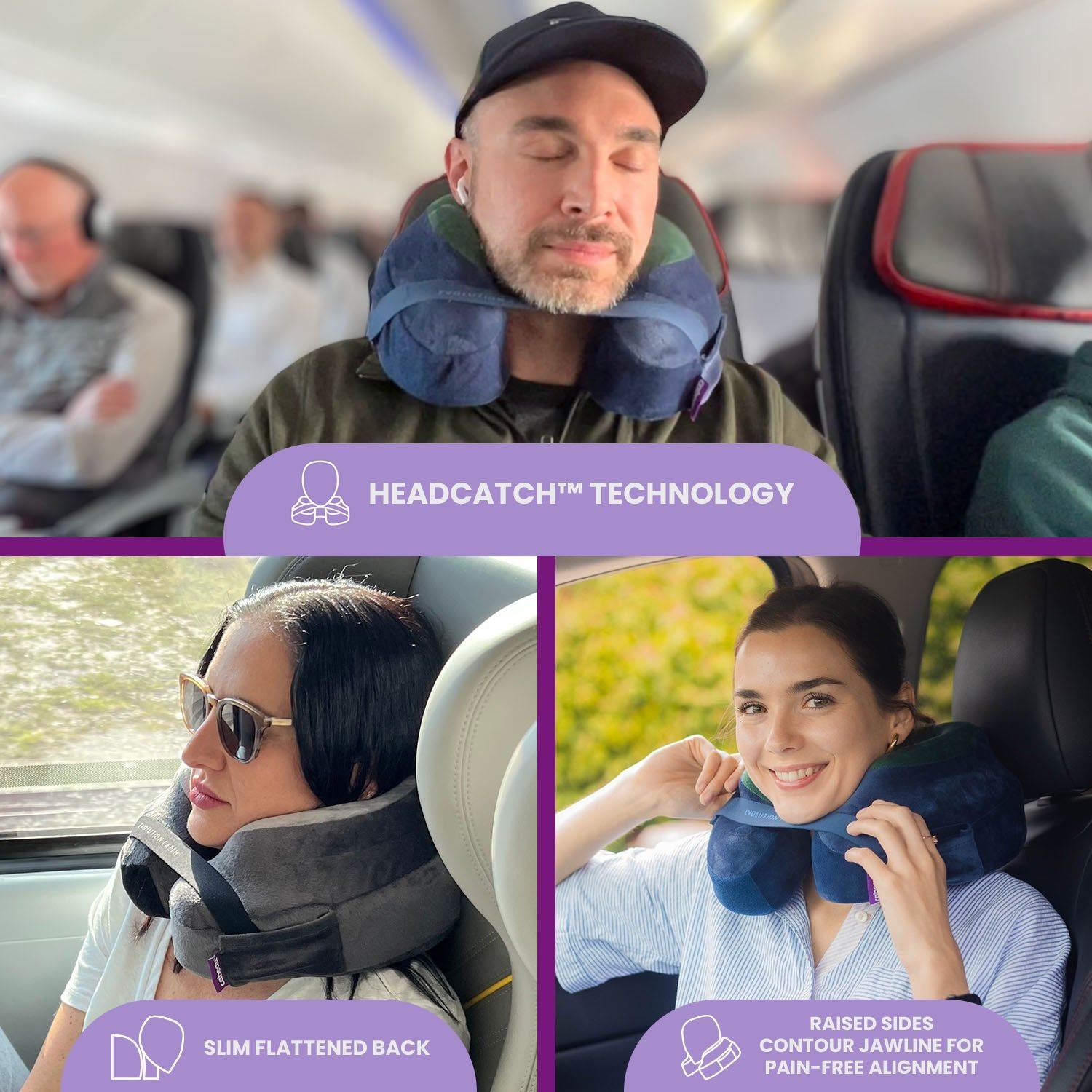 Cabeau Evolution Earth Deluxe Travel Pillow - Terra Blue Green