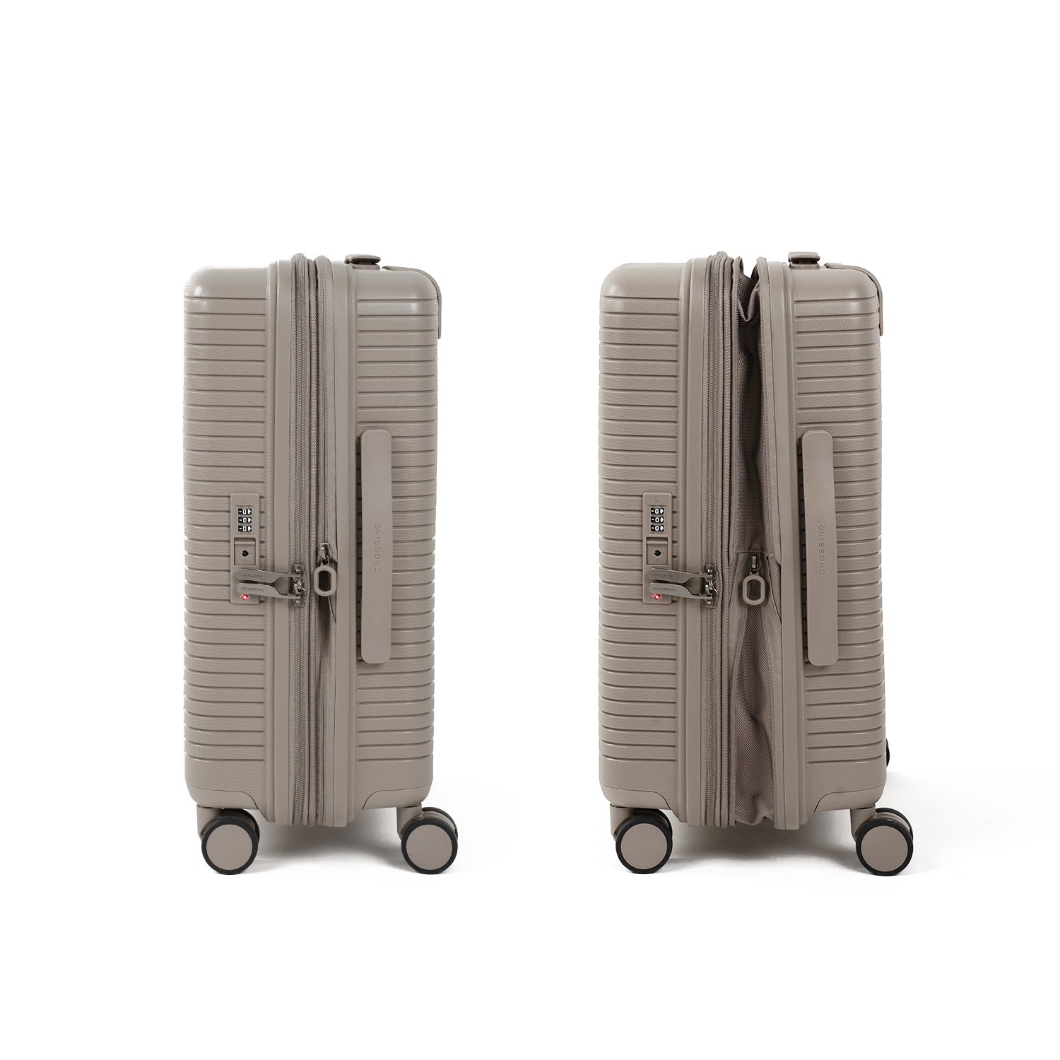 Crossing GLID Polypropylene Carry On 20" Luggage - Taupe