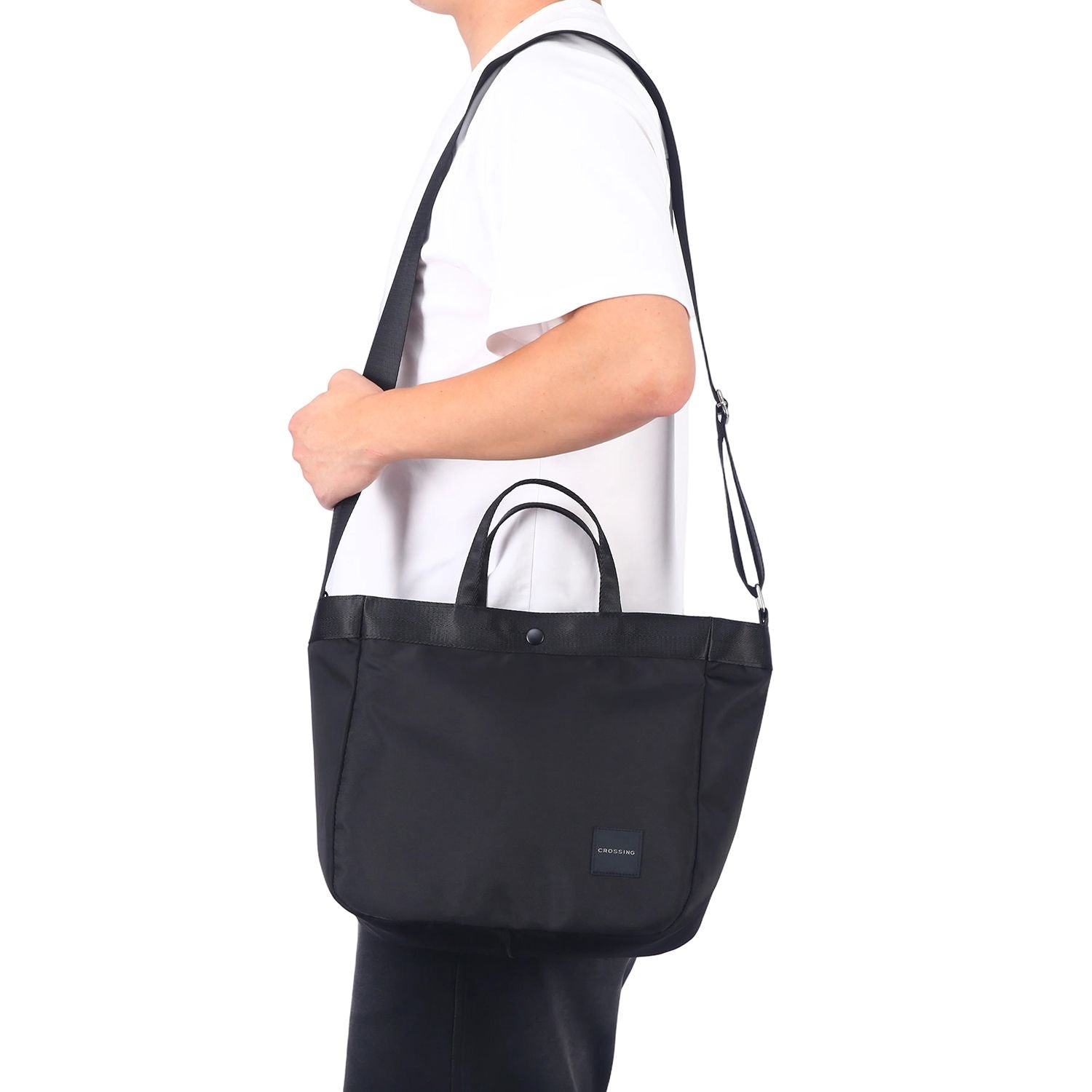 Crossing Hollis Anti-Theft RFID Dual Carry Crossbody Bag V3 - Black