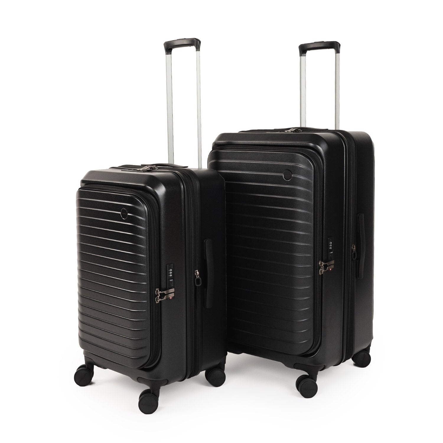 CROSSING INVI TRUNK 30" Large Expandable Luggage With Front & Middle Access - Black