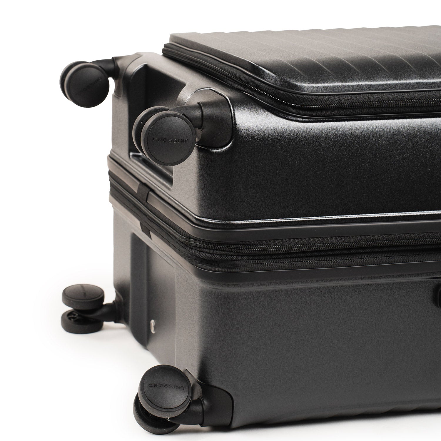 CROSSING INVI TRUNK 30" Large Expandable Luggage With Front & Middle Access - Black