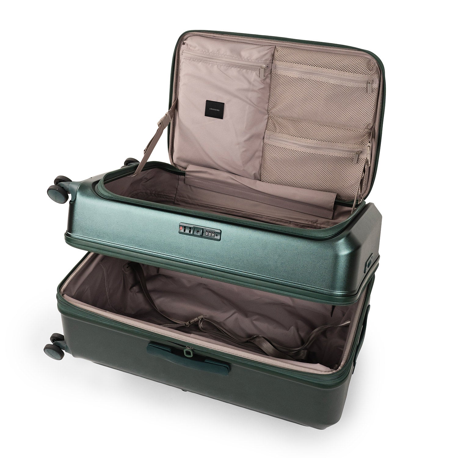 CROSSING INVI TRUNK 30" Large Expandable Luggage With Front & Middle Access - Squash