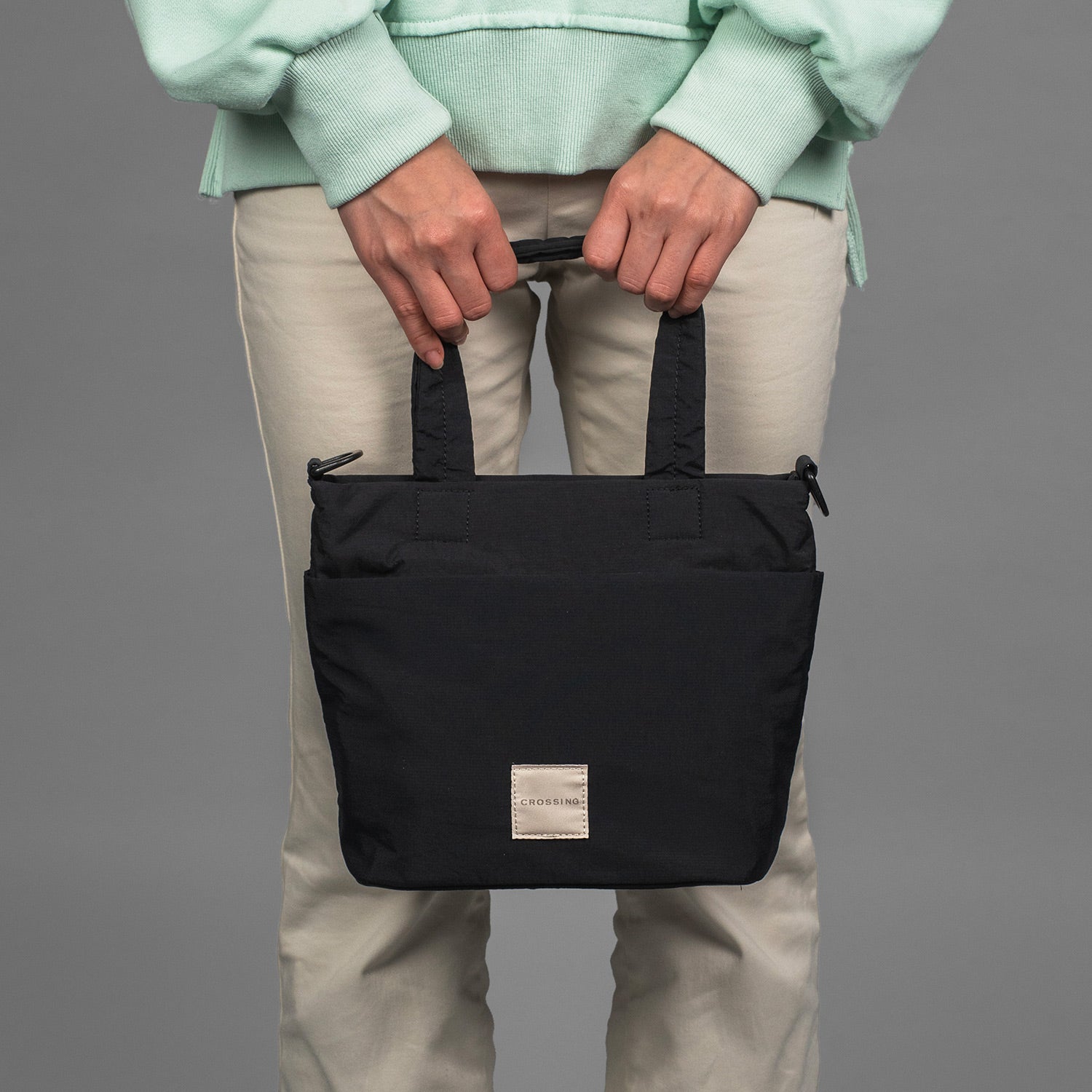 Crossing Jill Anti-Theft RFID Dual Carry Crossbody Bag - Black