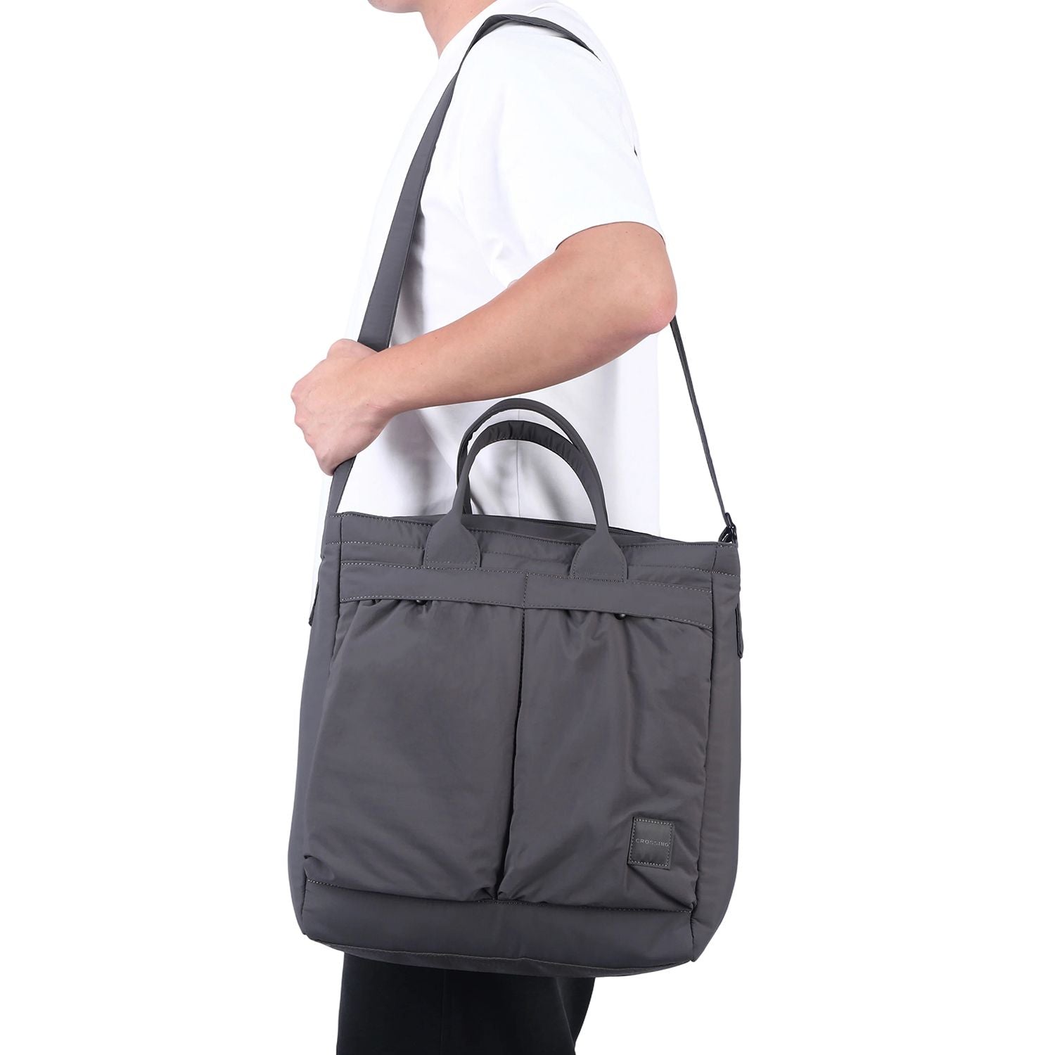 Crossing Joel Dual Carry Tote Bag V3 - Grey