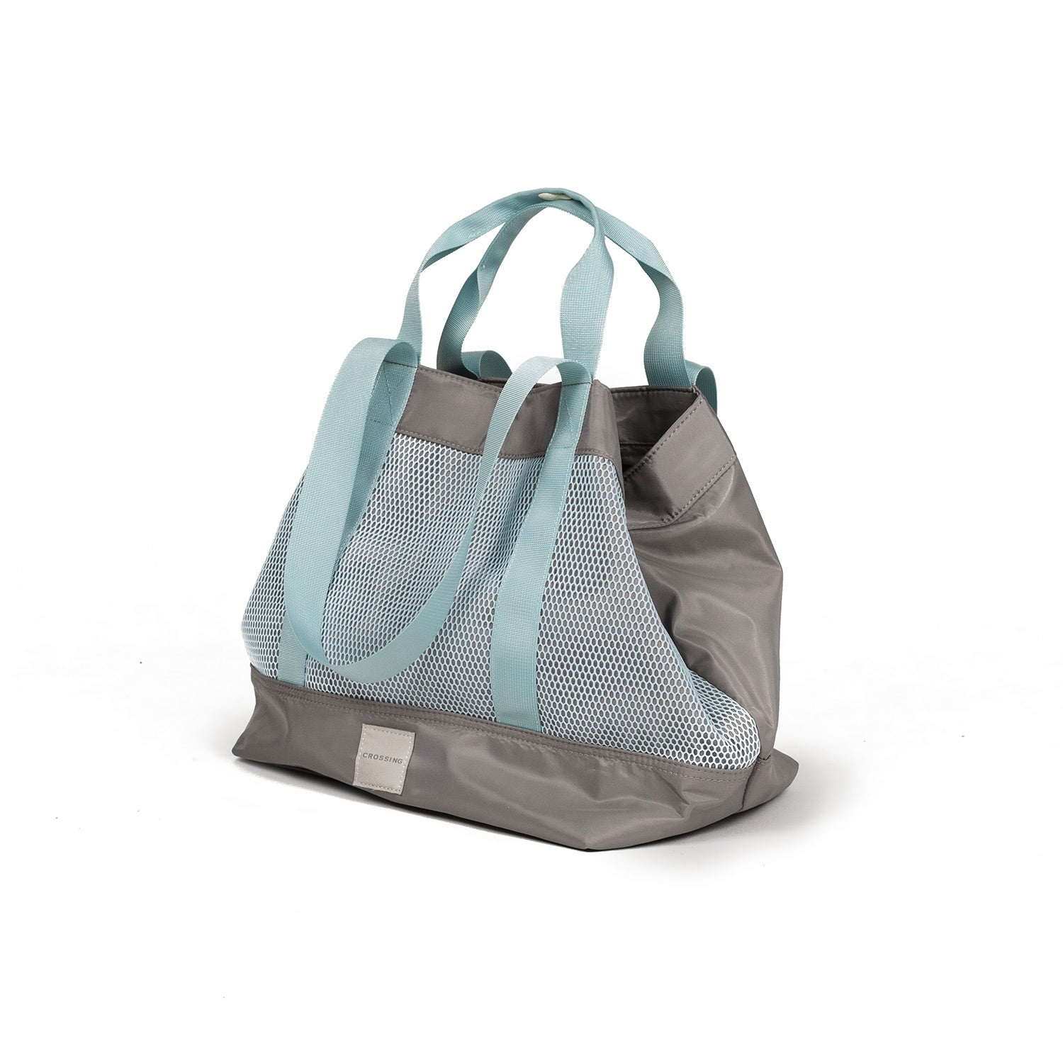 Crossing Meg Dual Carry Mesh Tote Bag - Grey/Light Blue