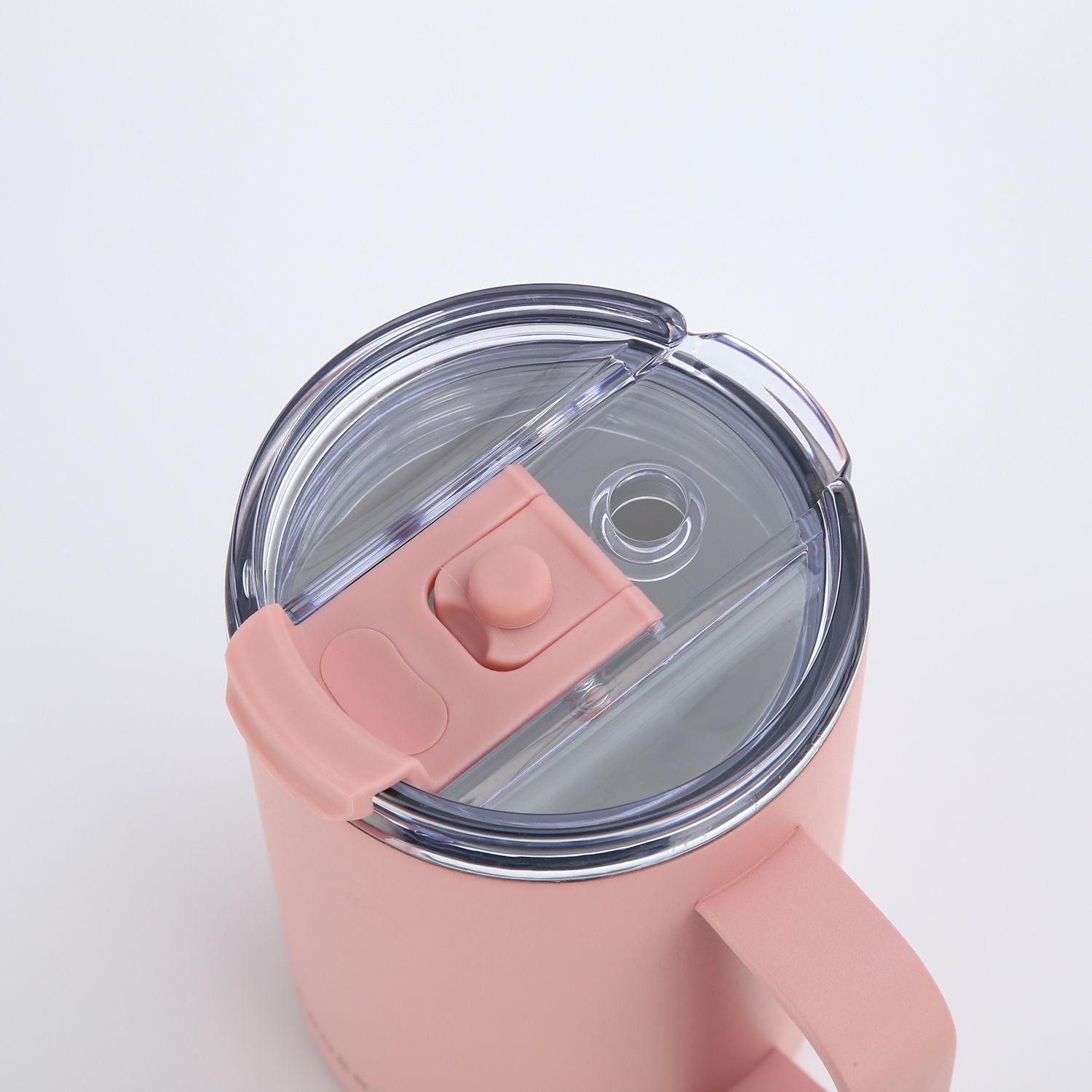 Crossing Neo Insulated S/S Leakproof Ceramic Mug W Handle And Lid 400ml - Dusty Rose (Pink)