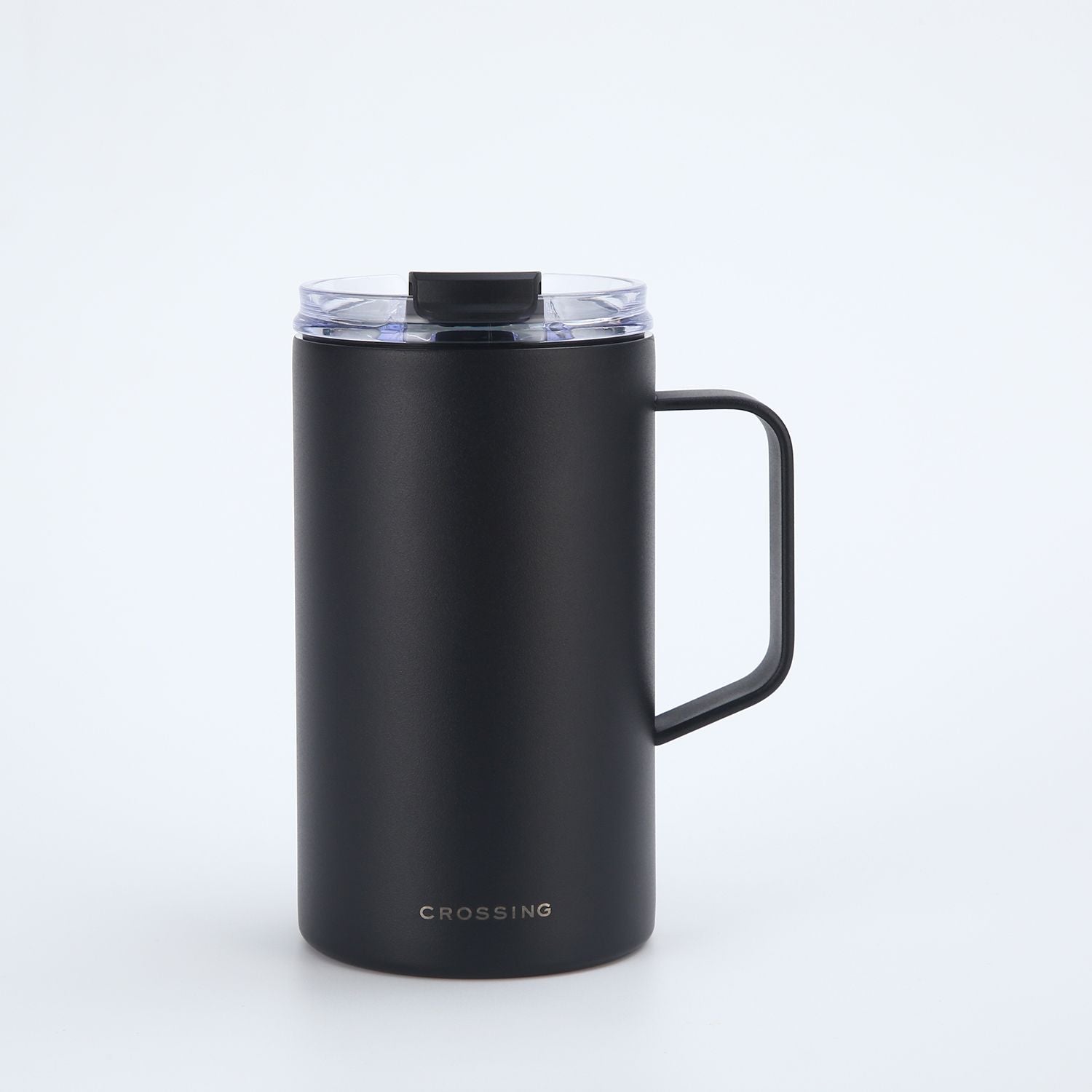 Crossing Neo Insulated S/S Leakproof Ceramic Mug W Handle And Lid 500ml - Black
