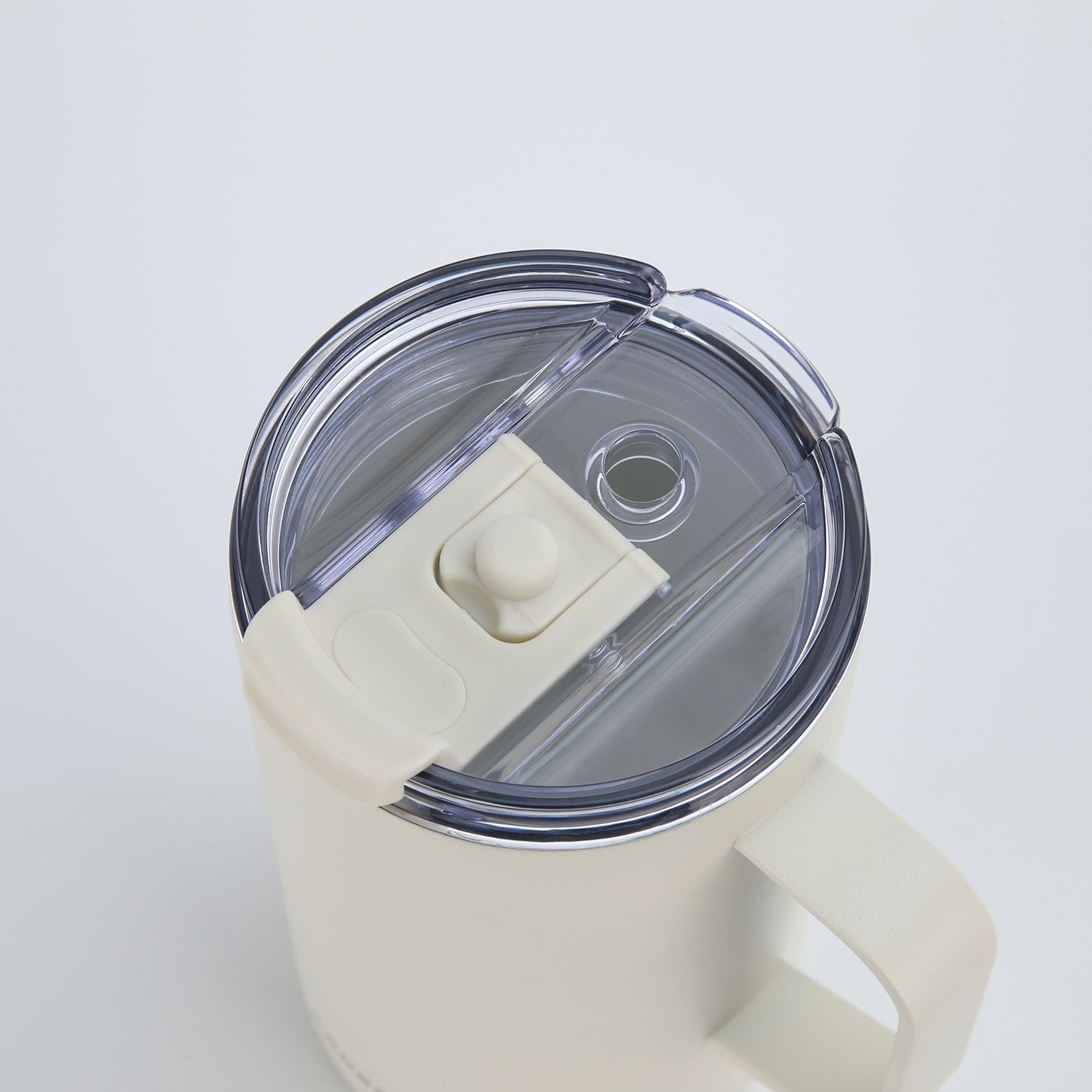 Crossing Neo Insulated S/S Leakproof Ceramic Mug W Handle And Lid 500ml - Cotton (White)