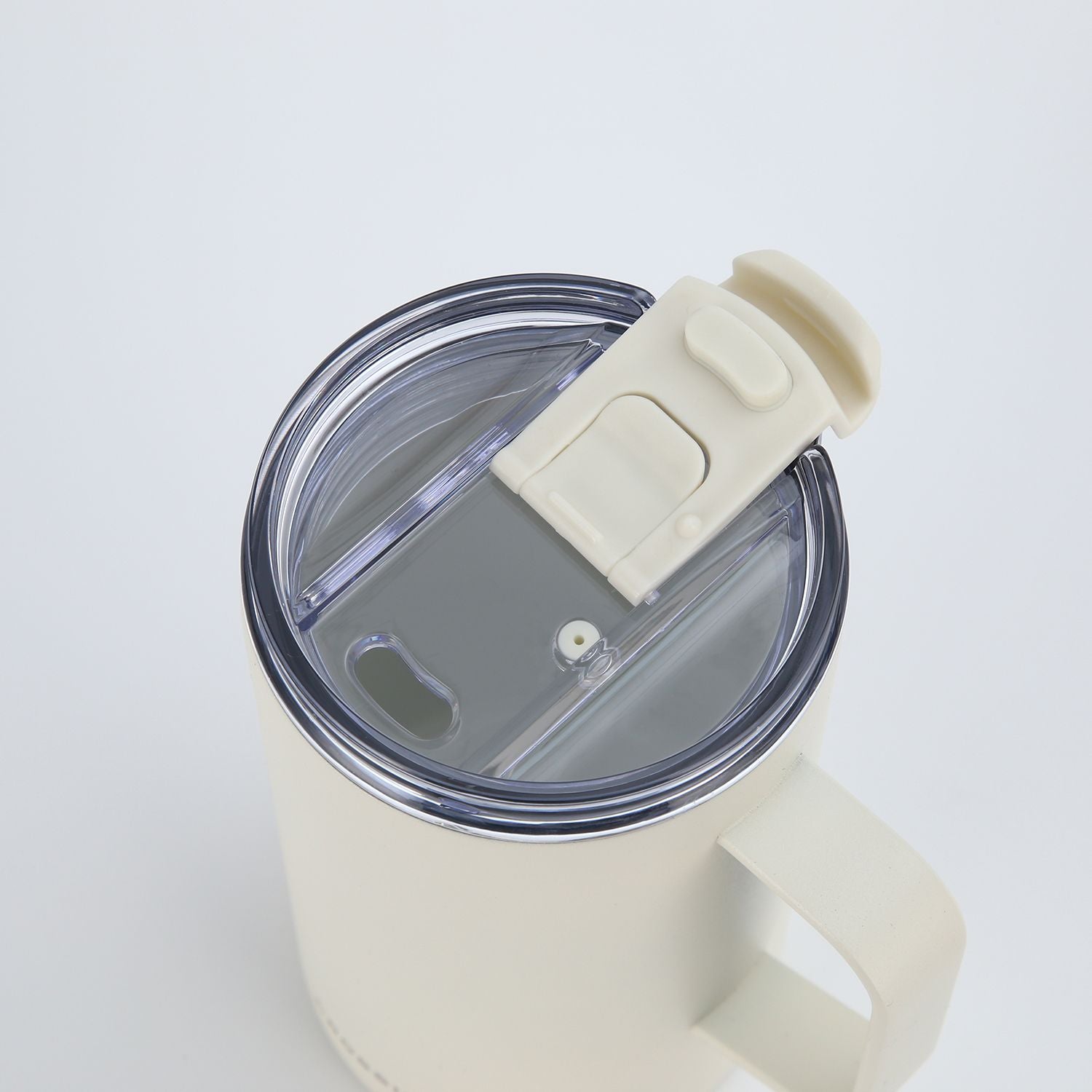 Crossing Neo Insulated S/S Leakproof Ceramic Mug W Handle And Lid 500ml - Cotton (White)