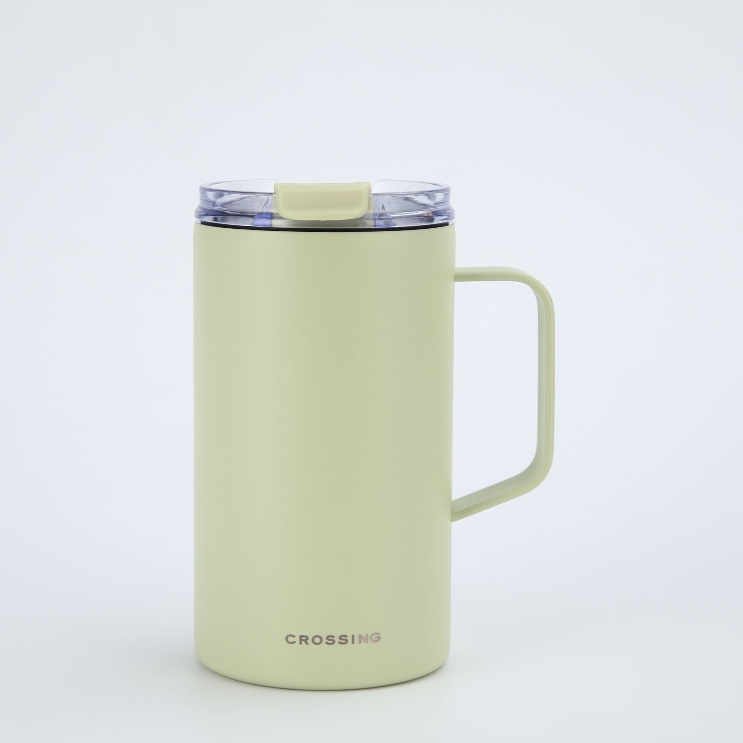 Crossing Neo Insulated S/S Leakproof Ceramic Mug W Handle And Lid 500ml - Pistachio (Mint)