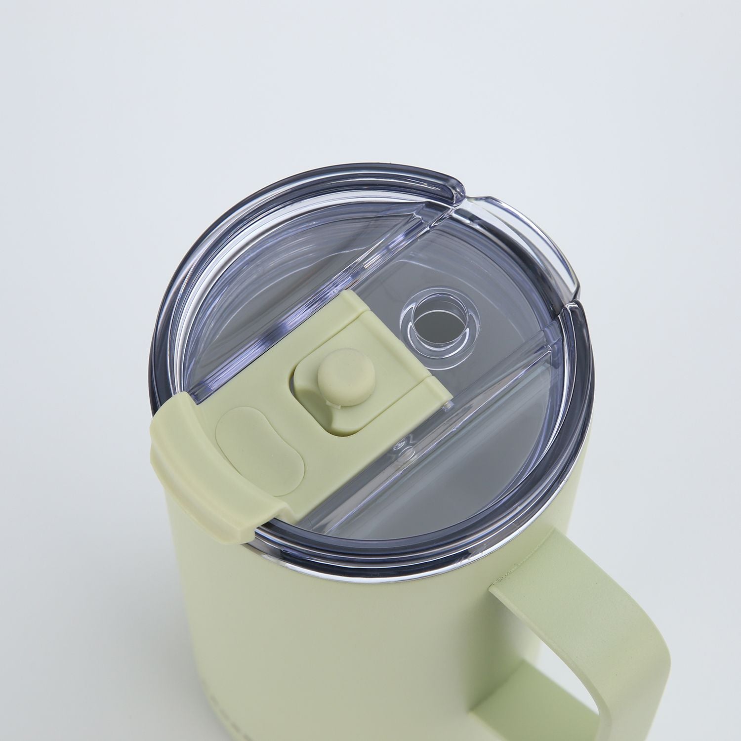 Crossing Neo Insulated S/S Leakproof Ceramic Mug W Handle And Lid 500ml - Pistachio (Mint)