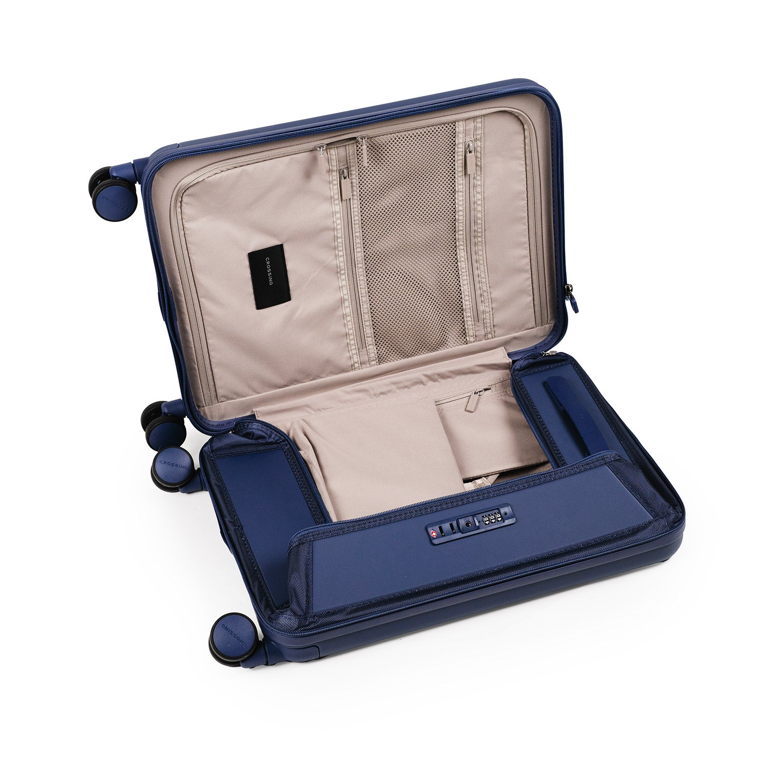 Crossing Ori Collapsible Polycarbonate Carry On 20" Luggage - Pewter