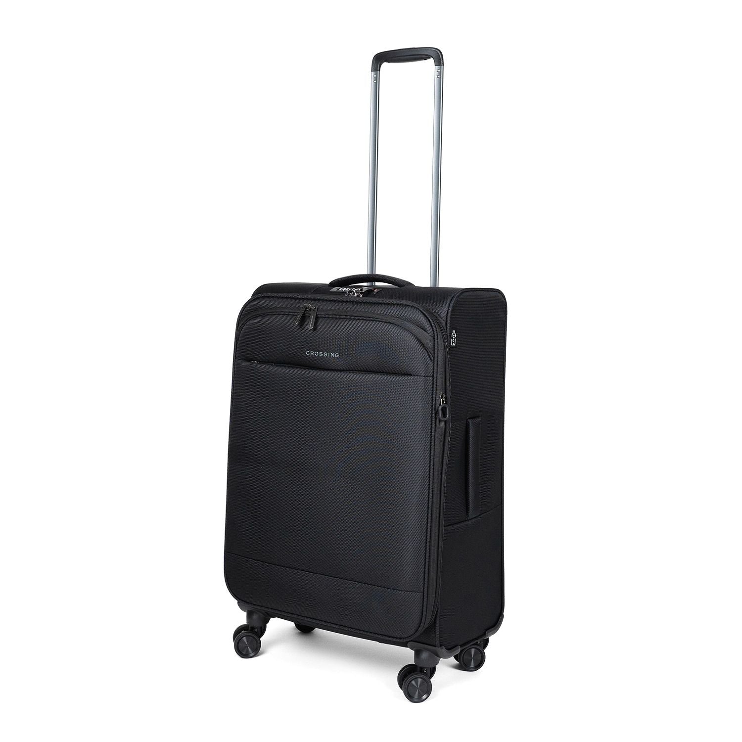 Crossing RECO Recycled Lightweight Soft Case Medium Luggage T26 - Black