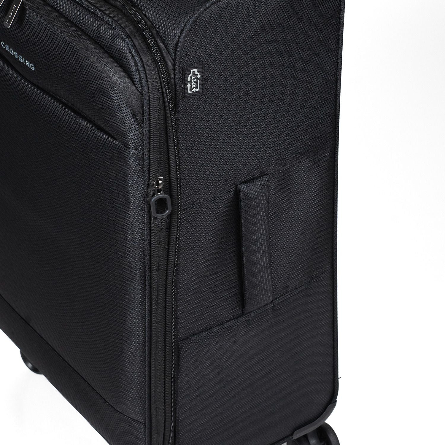 Crossing RECO Recycled Lightweight Soft Case Medium Luggage T26 - Black