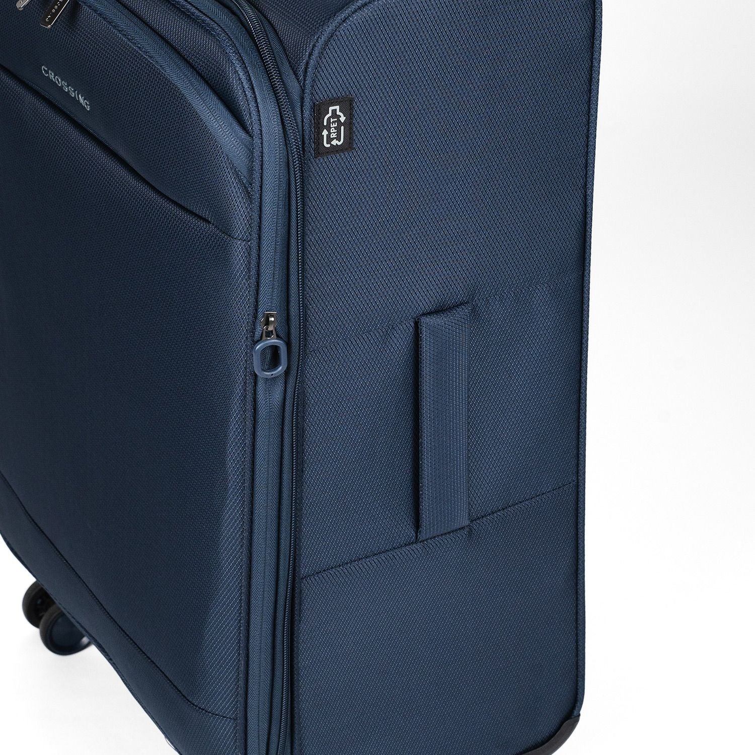 Crossing RECO Recycled Lightweight Soft Case Medium Luggage T26 - Dark Blue