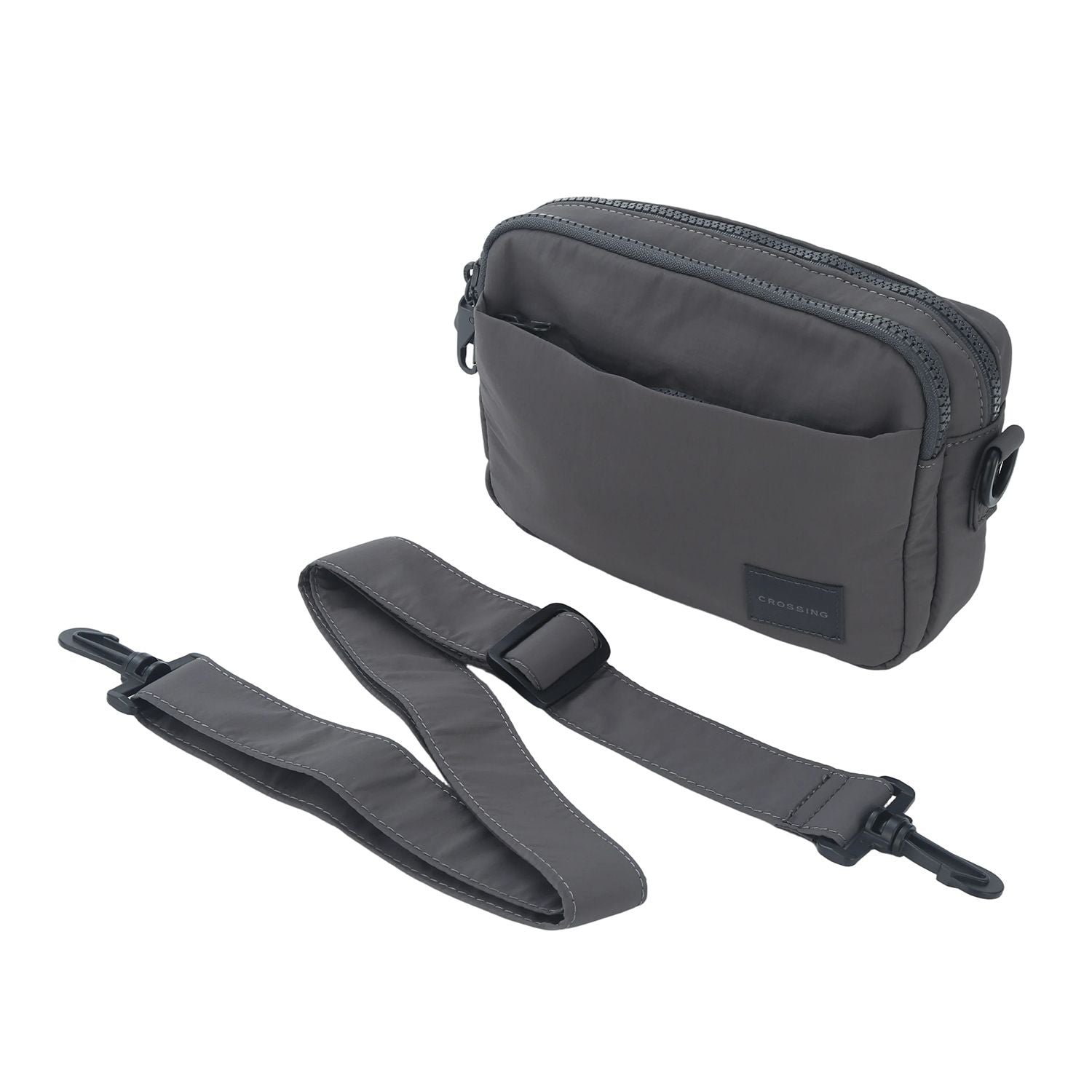 Crossing Sam Anti-Theft RFID Crossbody Bag V2 - Grey