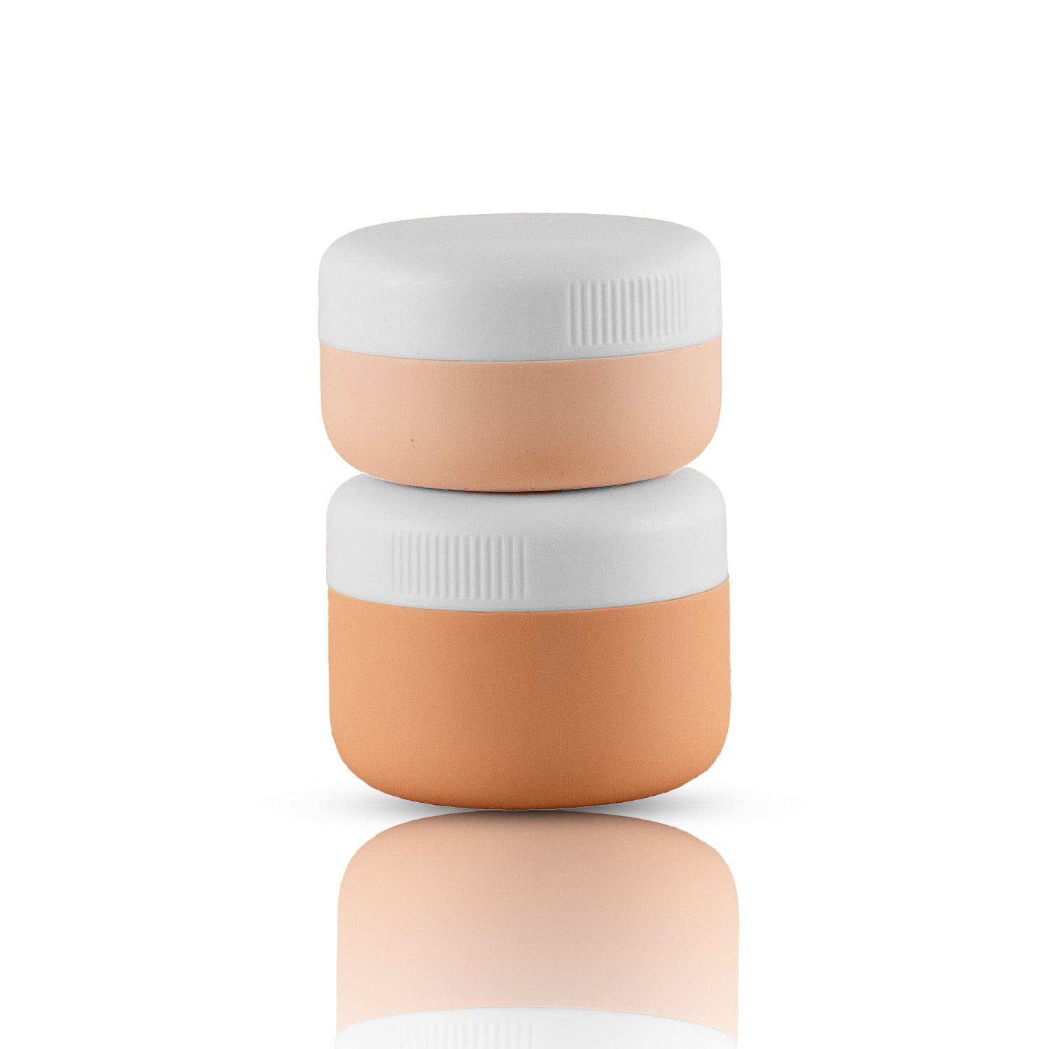 Crossing Silicone Leak Proof TSA Approved Travel Size Cream Jar 30/40 ml (2 Pack) - L.Orange/Orange